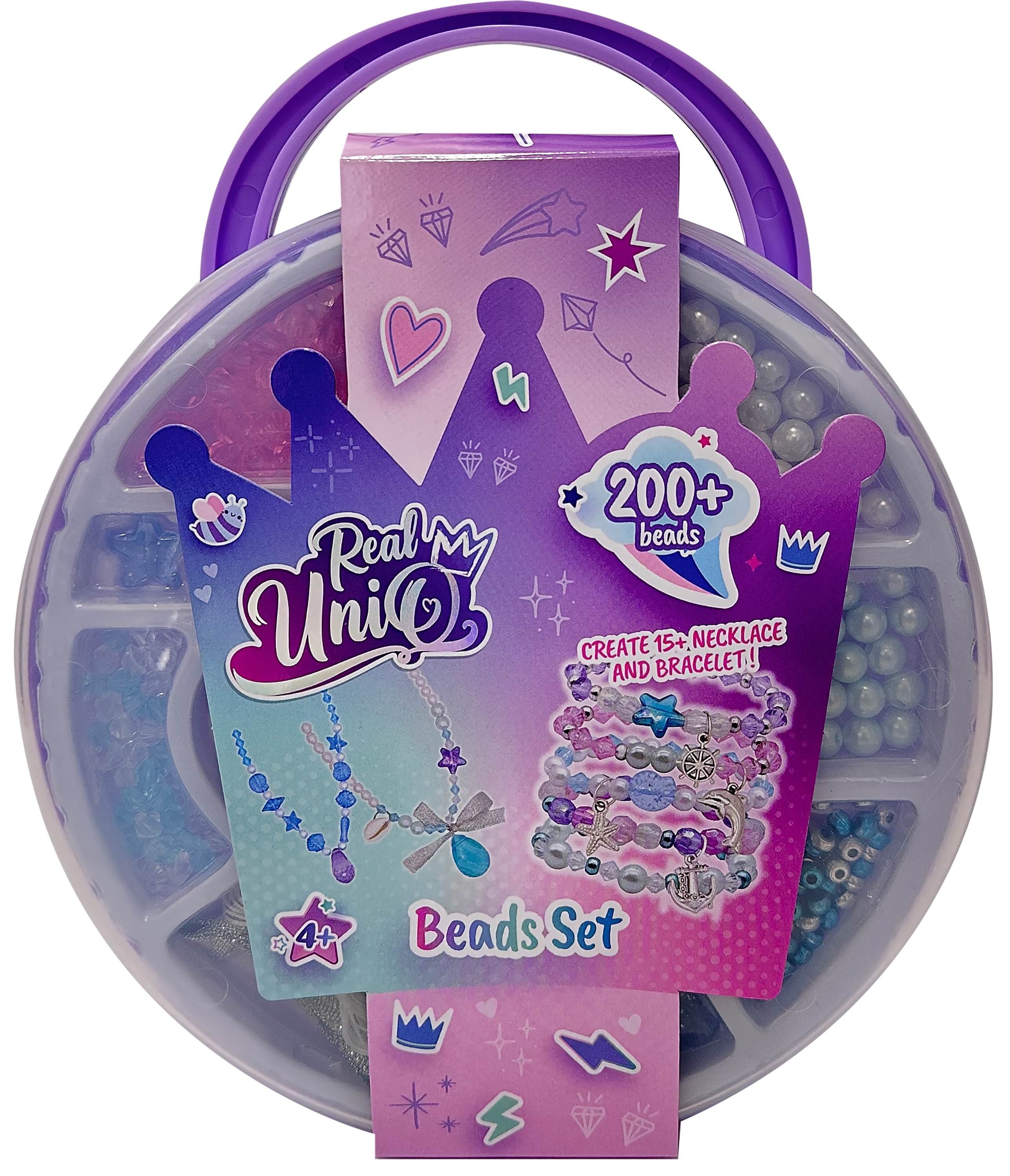 Real Uniq Beads Set Round Carry Case - Kreativ Spiele 30469