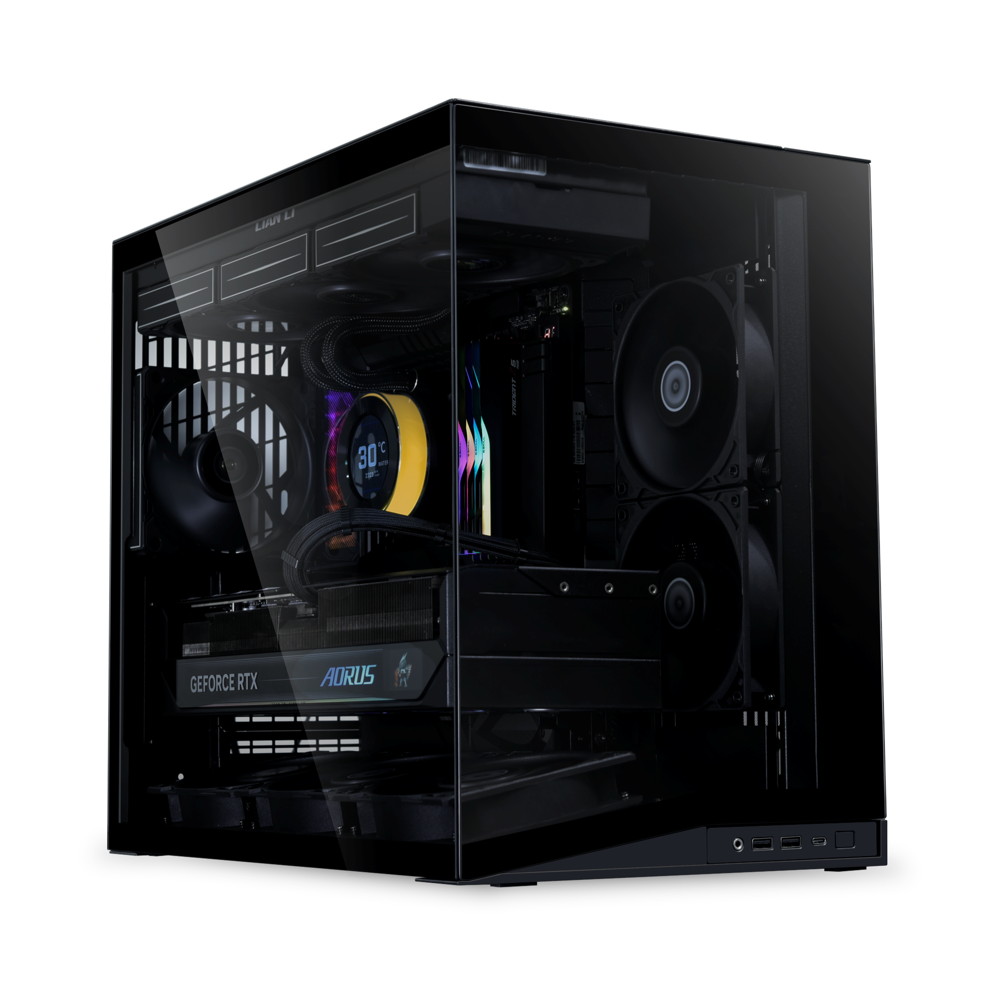 Lian Li O11d Mini V2 Flow Black - Gehäuse - Miditower - Schwarz - Gehaeuse