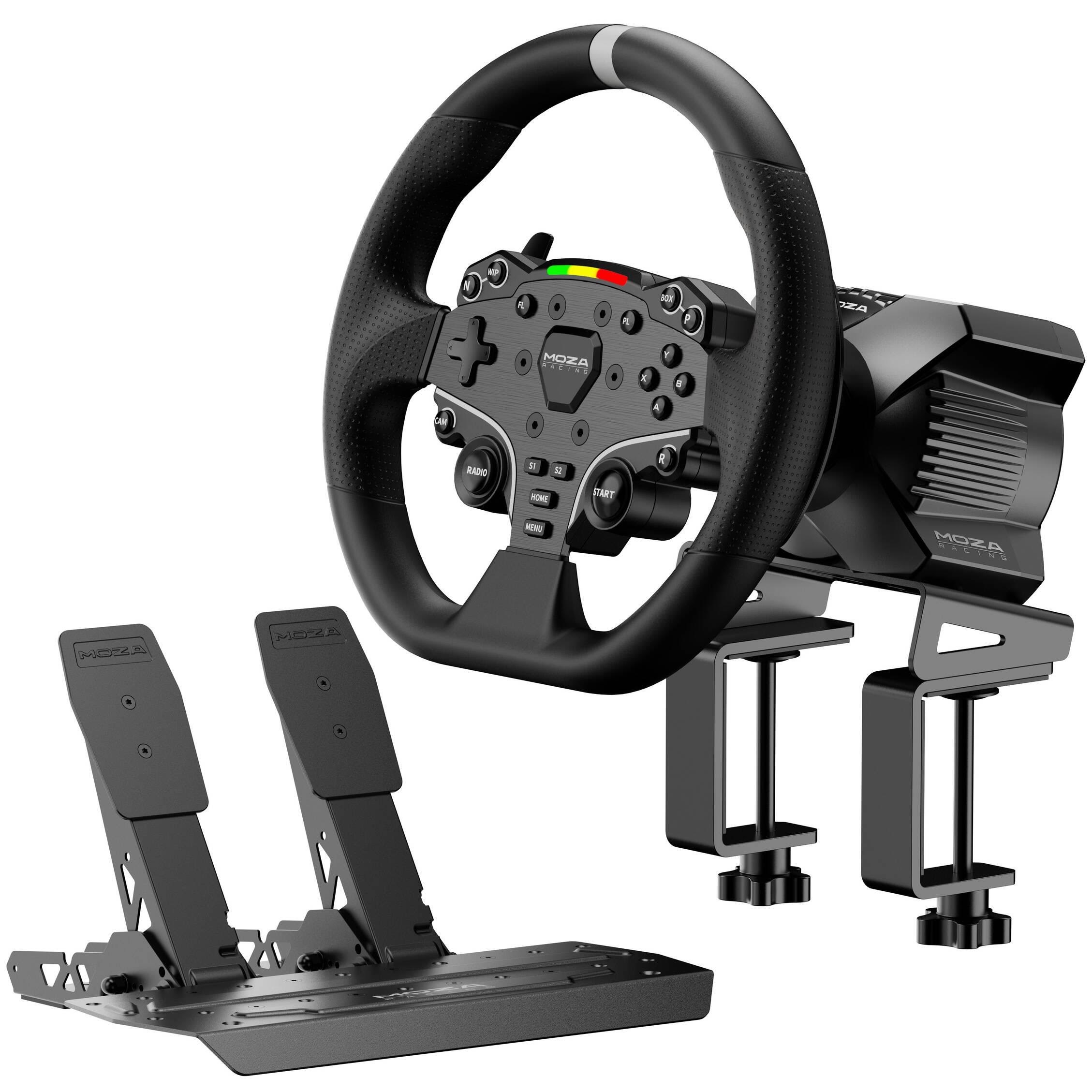 Moza Racing R3 Bundle (R3 Base + ES Lenkrad + Sr-p Lite Pedale + Tischklemme ) - PC - Gaming Zubehoer Rs074