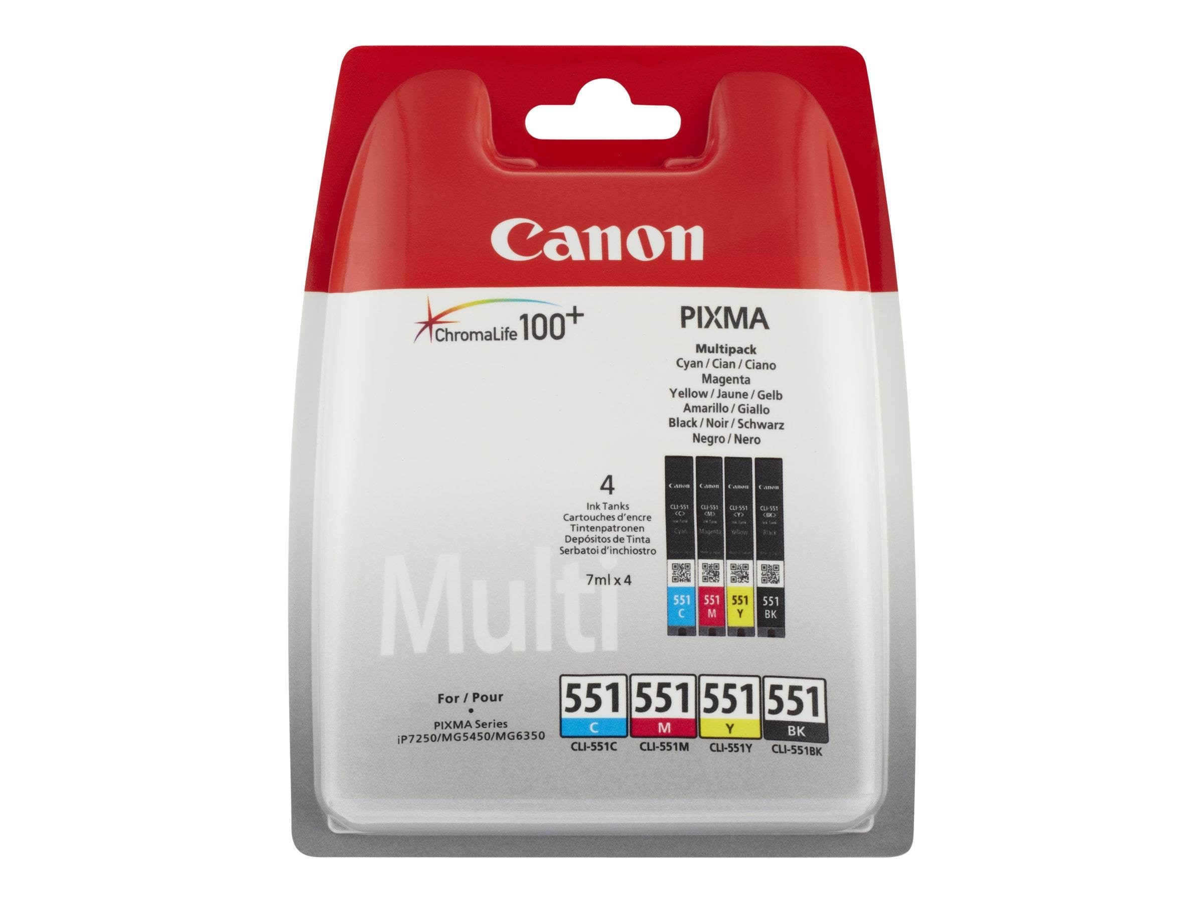 Canon Cli 551 / 6509b016 C/m/y/bk Multipack - Druckerzubehoer Tinte Toner