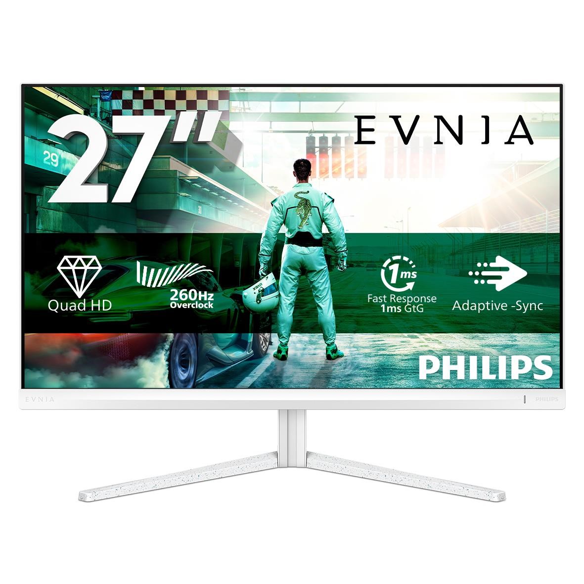 27" Philips Evnia 3000 27m2n3501pa - 2560x1440 (Qhd) - 260hz - Ips - Bildschirm White 27m2n3501pa/00