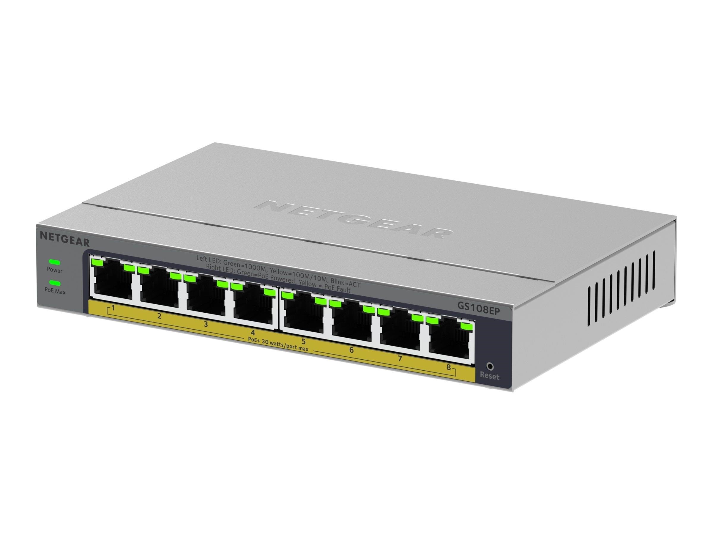 Netgear Easy Smart Gs108ep - Switch - 8 Ports - Smart - Switches Gs108ep-100eus