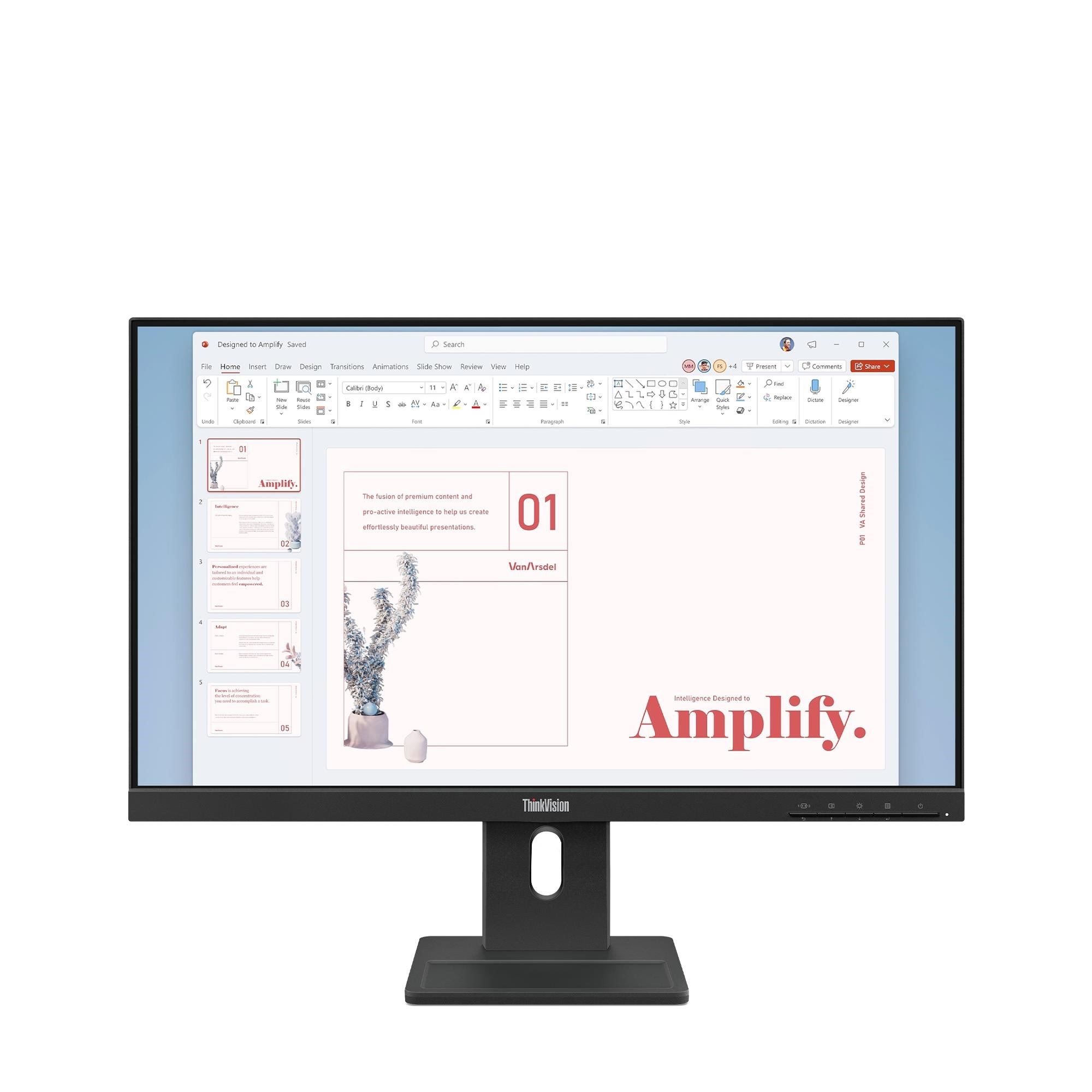 24" Lenovo Thinkvision E24-40 - 1920x1080 (Fhd) - 100 Hz - Ips - Bildschirm Black 64bamat1eu
