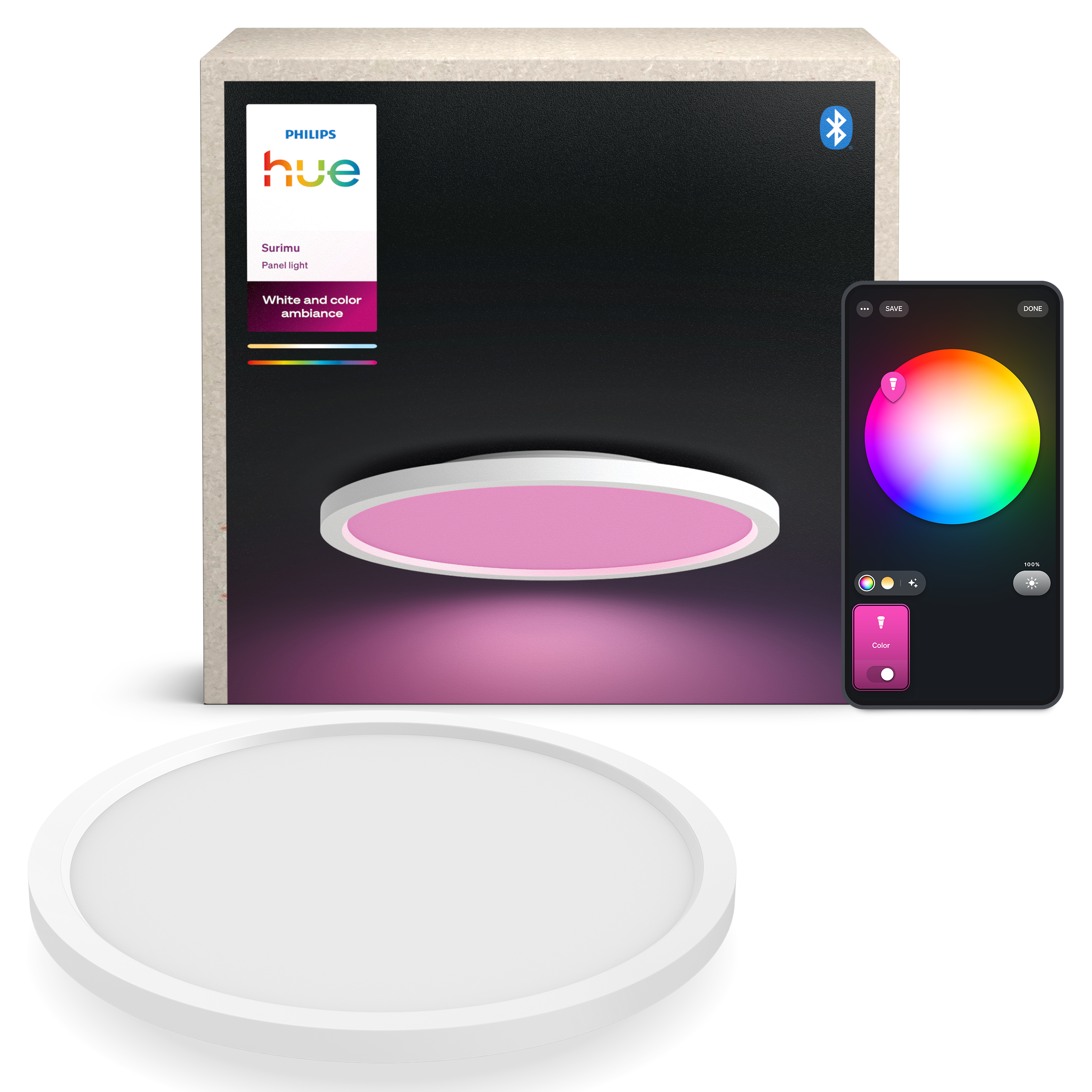 Philips Hue Surimu Panel Round ?39.5 cm 40w - Smart Home 929003598102