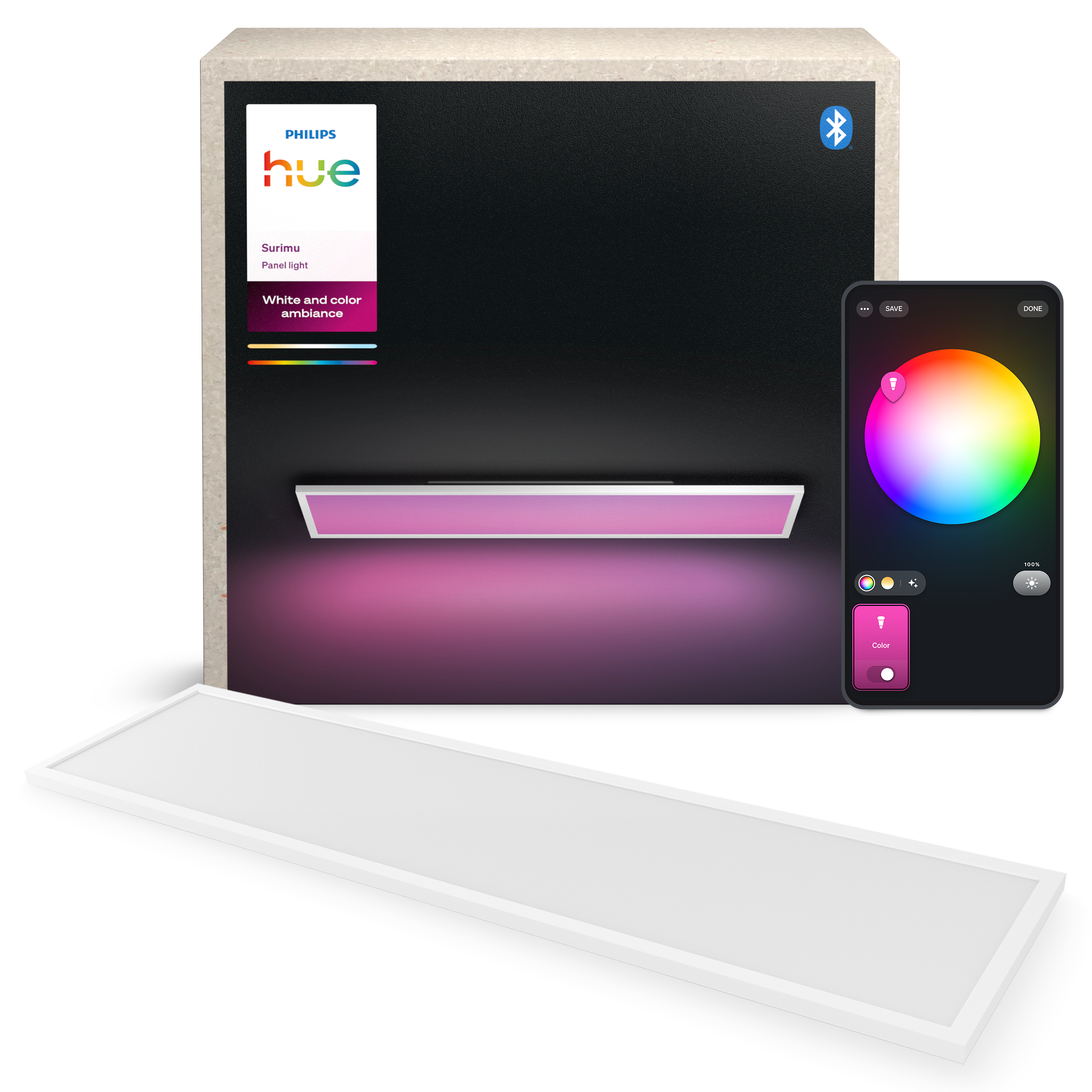 Philips Hue Wca Surimu Panel Rectangular 120 x 30 cm 60w - Smart Home 929002966502