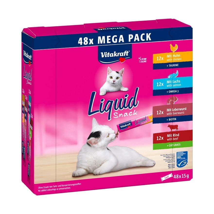 Vitakraft - Liquid Snack Big Pack 48x15 g - Katzen