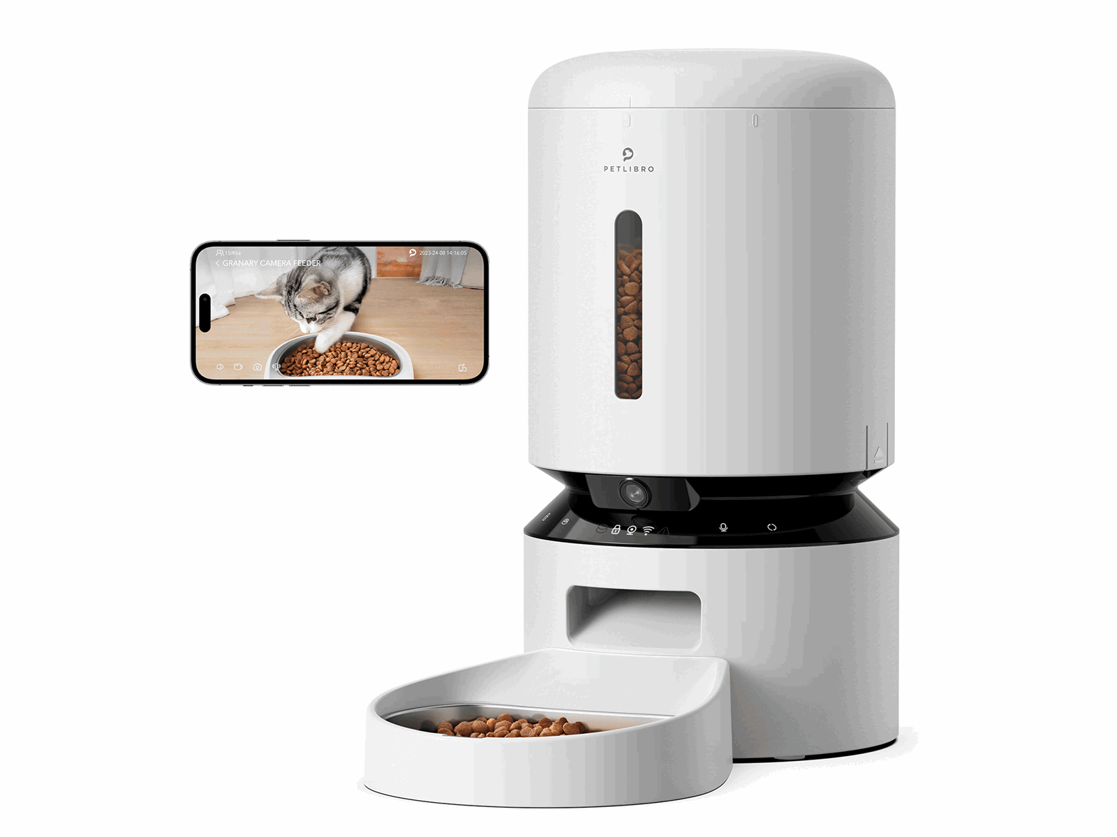 Petlibro Granary Smart Camera Feeder 5L White - Katzen