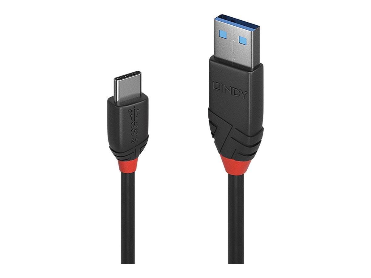 Lindy Black Line - Usb-c Cable - Usb Type A to 24 Pin Usb-c - 15 cm - Usb Kabel Schwarz 36914
