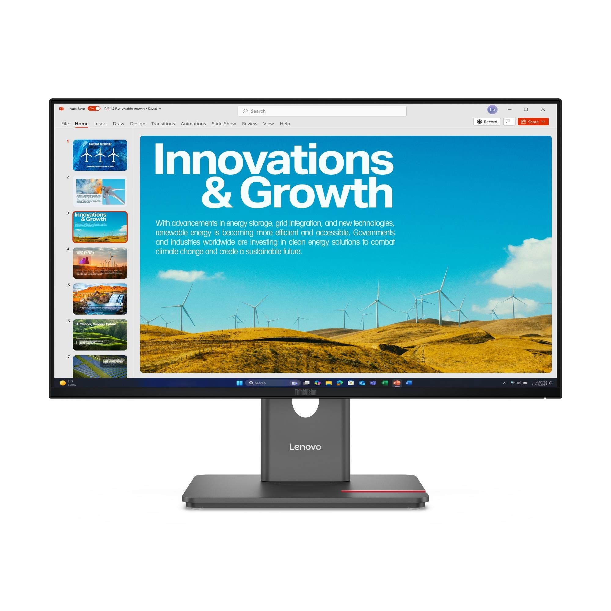 24" Lenovo Thinkvision P24qd-40 - 2560x1440 (Qhd) - 120hz - Ips - Kvm Switch - Bildschirm