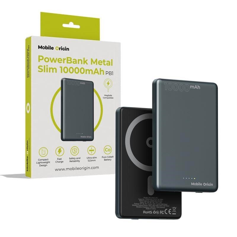 Mobile Origin Powerbank Metal Slim 10000mah Pb1 - 10000 Mah - Powerbank Akku