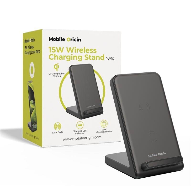 Mobile Origin 15w Wireless Charging Stand Pw10 - Handys Adapter Und Ladegeraete