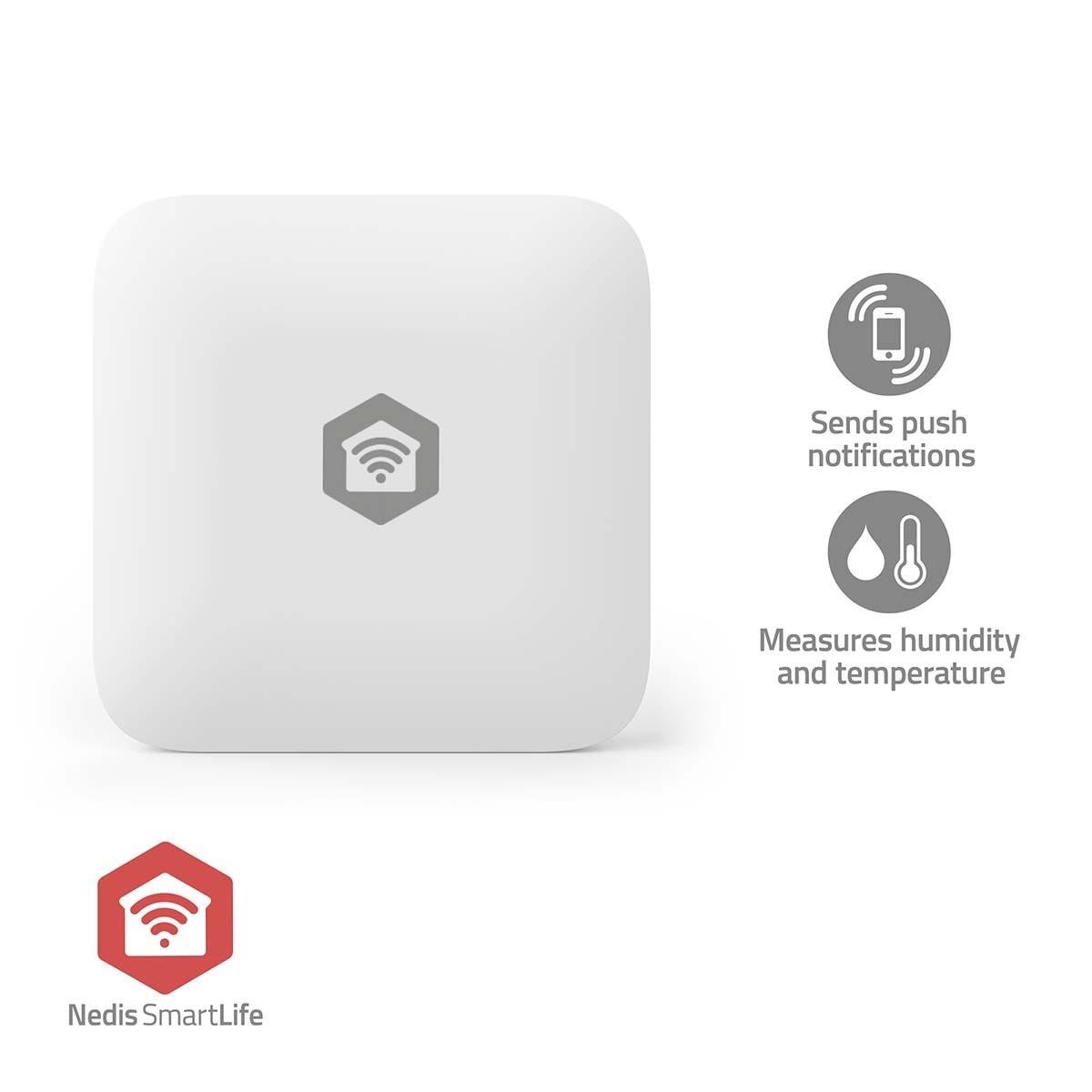 Nedis Smartlife Climate Sensor Zigbee 3.0 Battery Android / Ios White - Smart Home Zbsc11wt