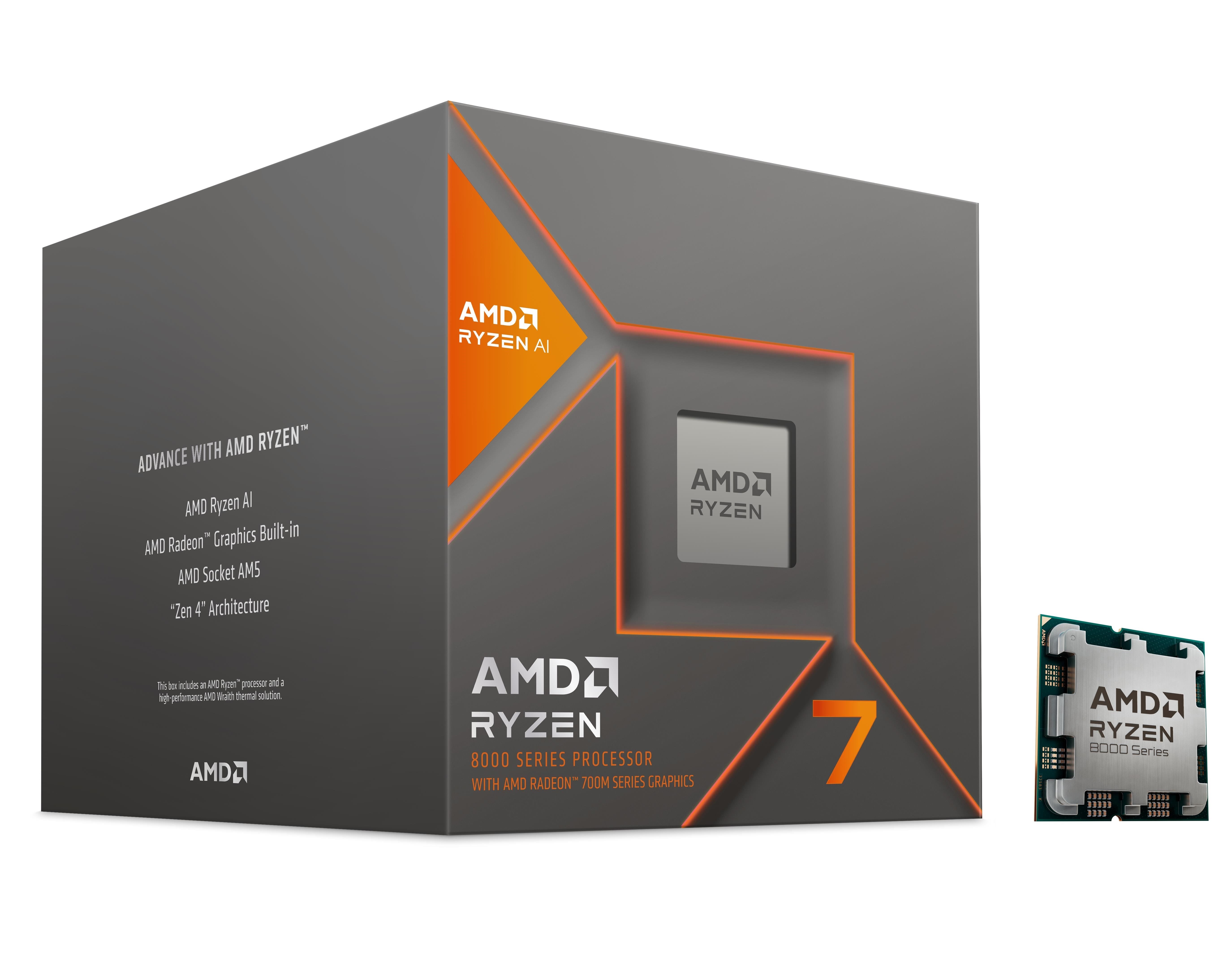 Amd Ryzen 7 8700g Wraith Stealth Cpu - 8 Kerne - 4.2 Ghz - Amd Am5 - Amd Boxed (Mit Kühler)