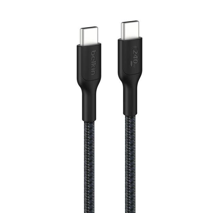 Belkin Usb-c to Usb-c 240w 2.0 - Braided Pcr - 2m - Black - Usb Kabel