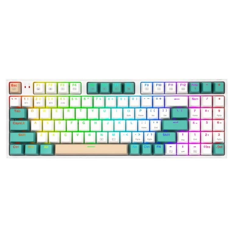 Redragon K643gwc-rgb-pro Veigar Pro Keyboard - Gaming Tastatur - 65% - Englisch (US) - Weiss - Tastaturen