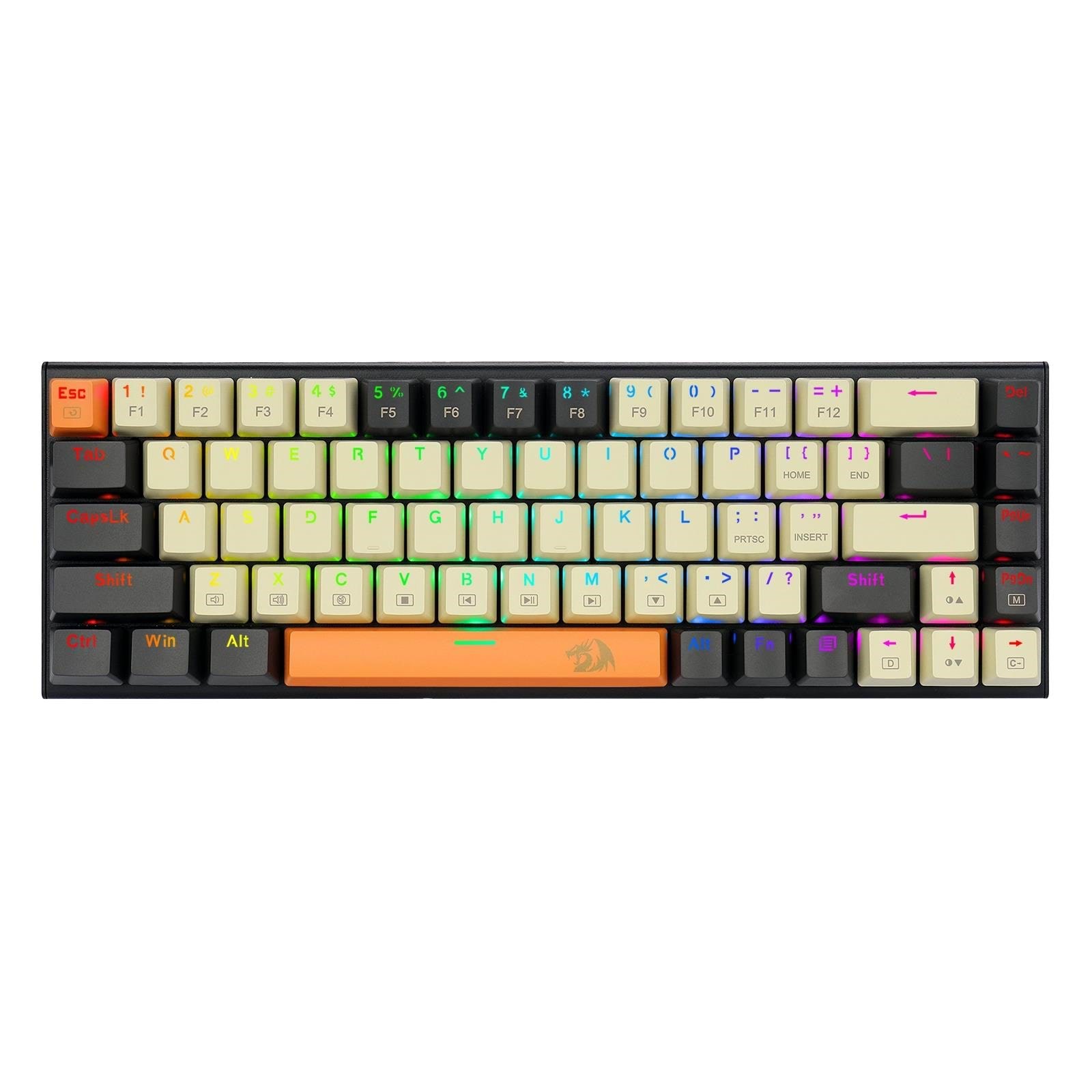 Redragon K633cgo-rgb Ryze Keyboard - Gaming Tastatur - 65% - Englisch (US) - Schwarz - Tastaturen
