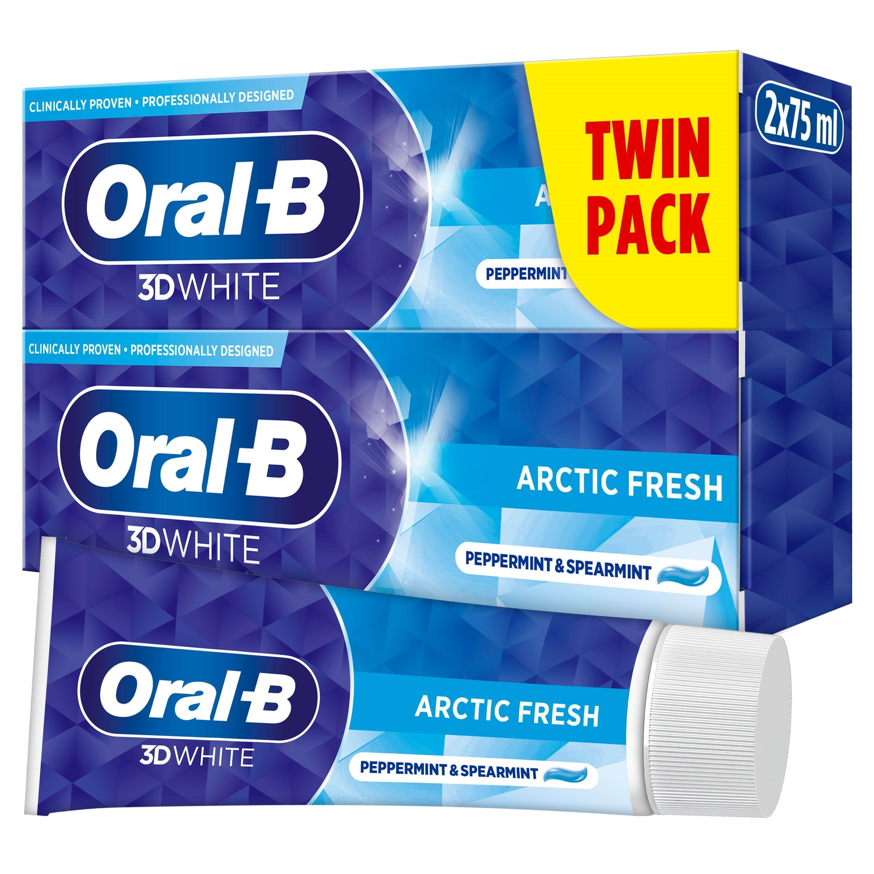 Oral-b Zahnpasta 3dw Arctic Fresh - 2x75ml - Elektrische Zahnbuersten