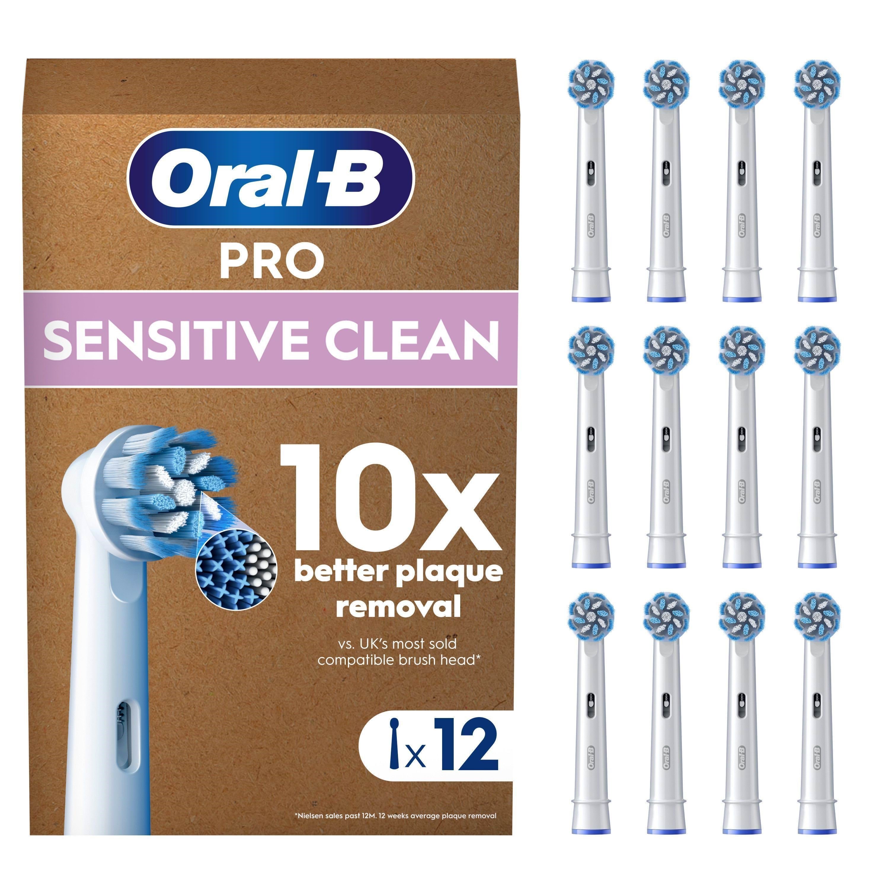 Oral-b Bürstenköpfe Sensitive Clean&Care - 12 Pcs Letterbox - Elektrische Zahnbuersten