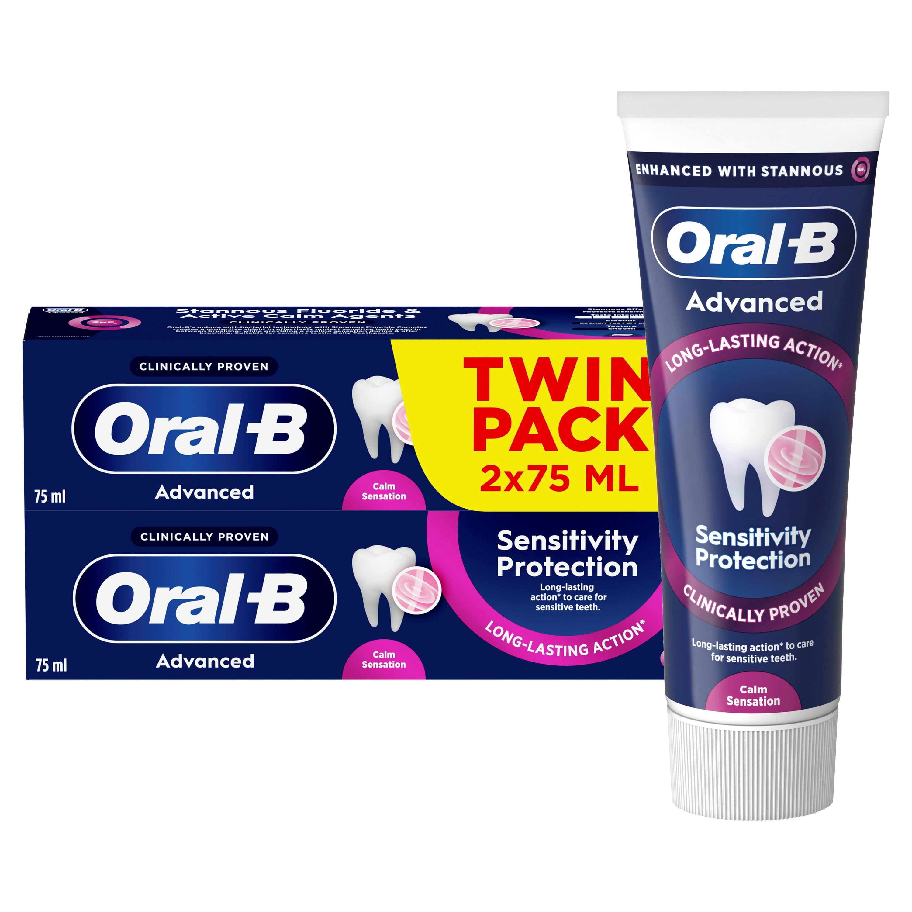 Oral-b Zahnpasta Sensitivity Protection Duo - 2x75ml - Elektrische Zahnbuersten 8700216666251
