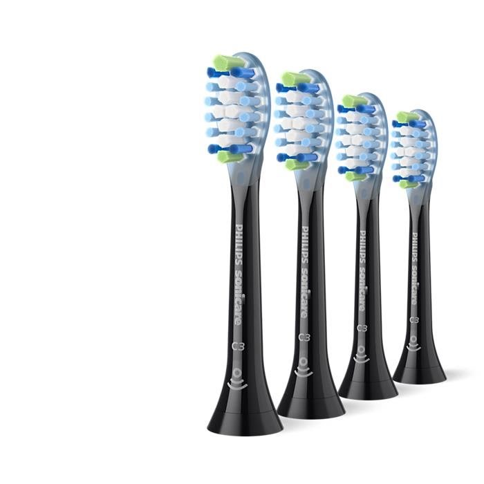 Philips Bürstenköpfe Sonicare Premium Plaque Defence- Black - 4pcs - Elektrische Zahnbuersten Hx9044/88