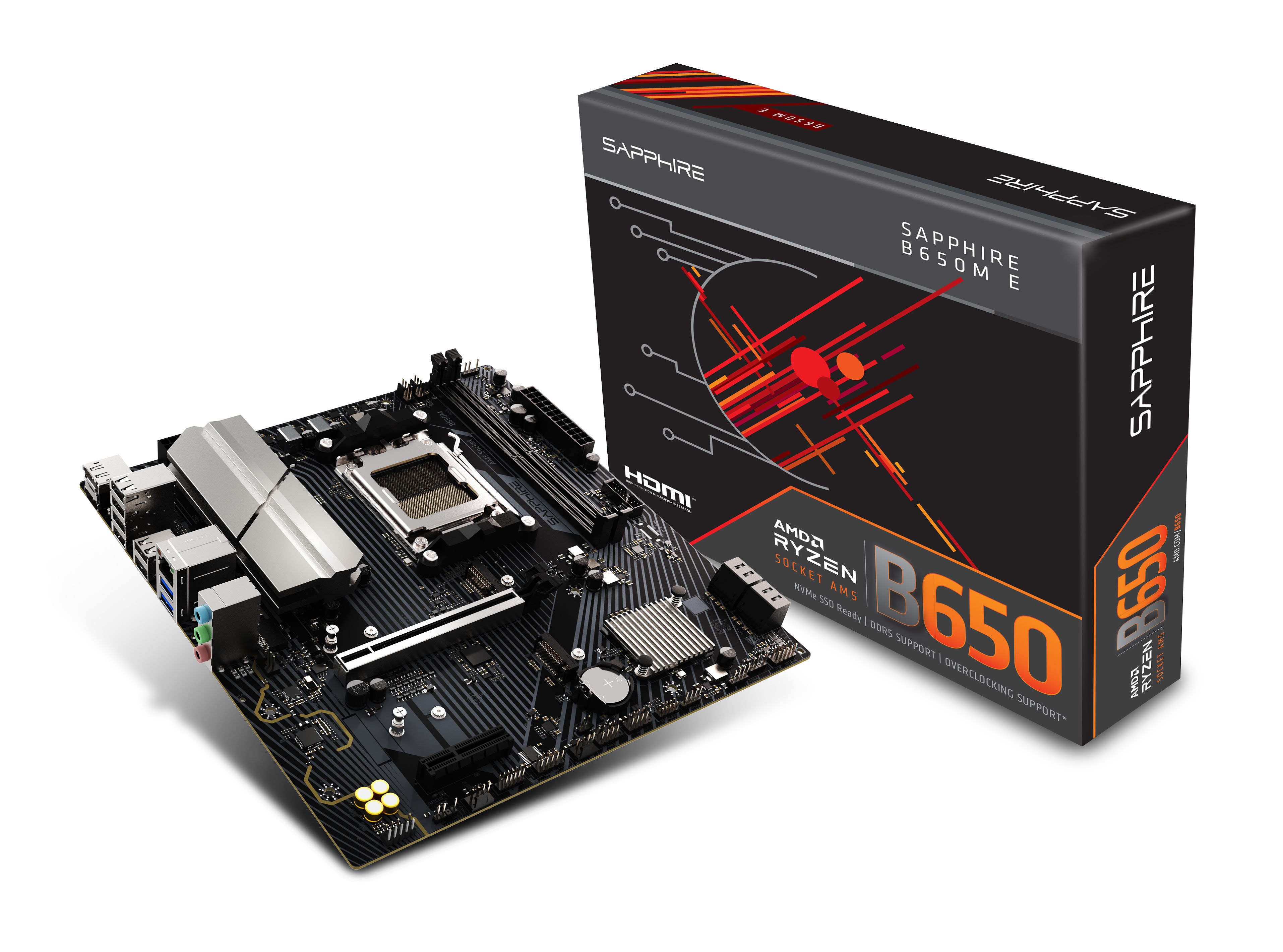 Sapphire B650m-e Mainboard - Amd B650 - Amd Am5 - Ddr5 Ram - Micro-atx