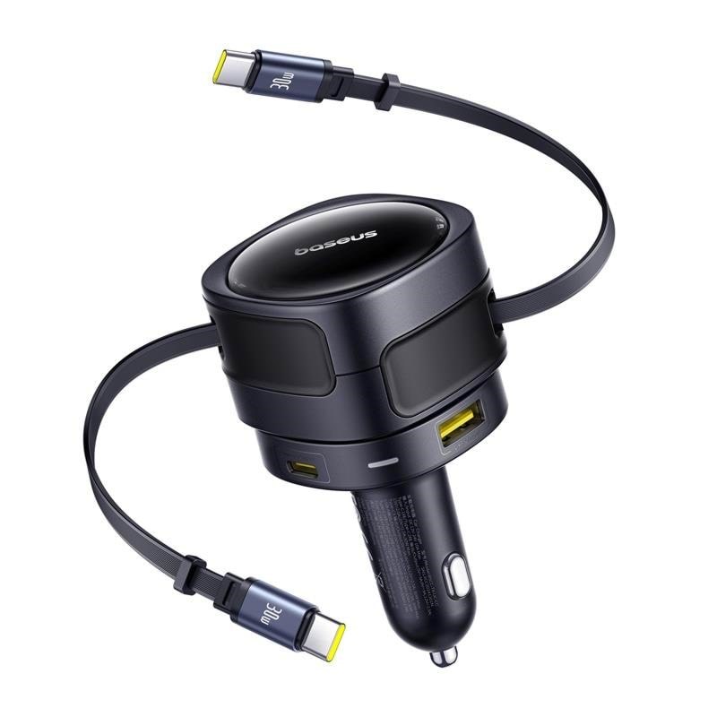 Baseus Enjoyment Max Car Charger 90w Usb-c x2 Usb-a Usb-c Ports - Black - Handys Adapter Und Ladegeraete C00035507121-03