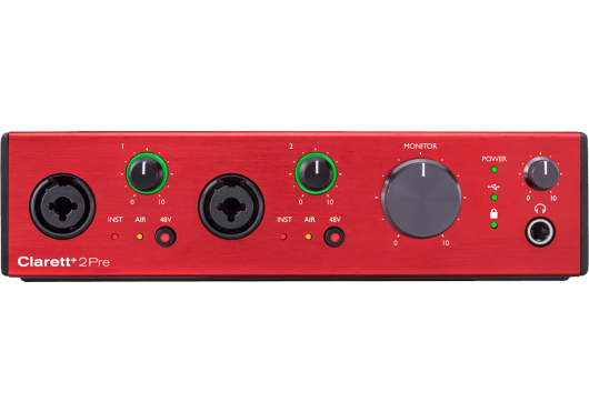 Focusrite Clarett+ 2pre - 10 in / 4 Out Usb-c Audio Interface With Analog Air-circuit - Musikinstrumente DJ Ausstattung