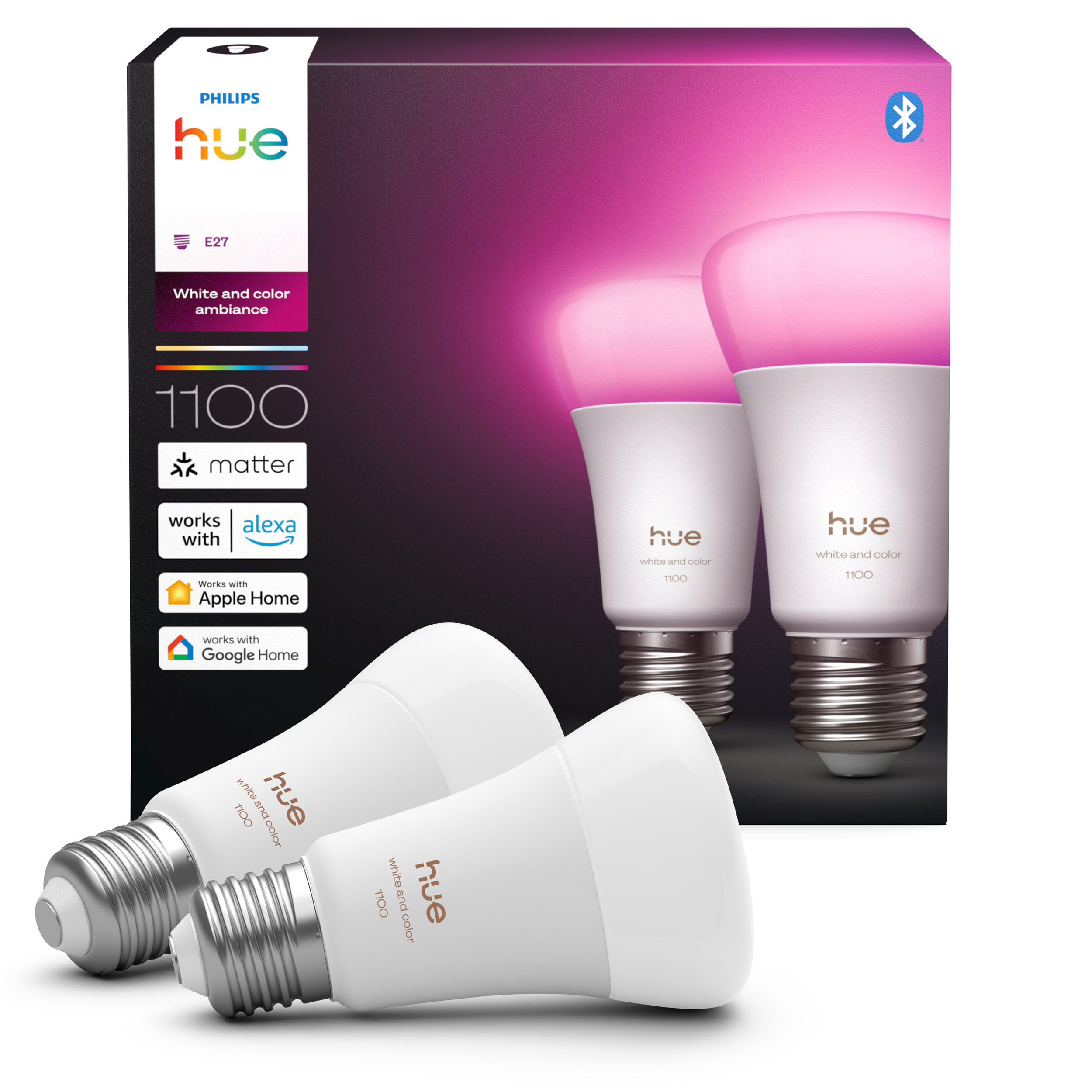 Philips A60 - E27 Smart Bulb - 1100 - 2-pack - Smart Home 929003853502