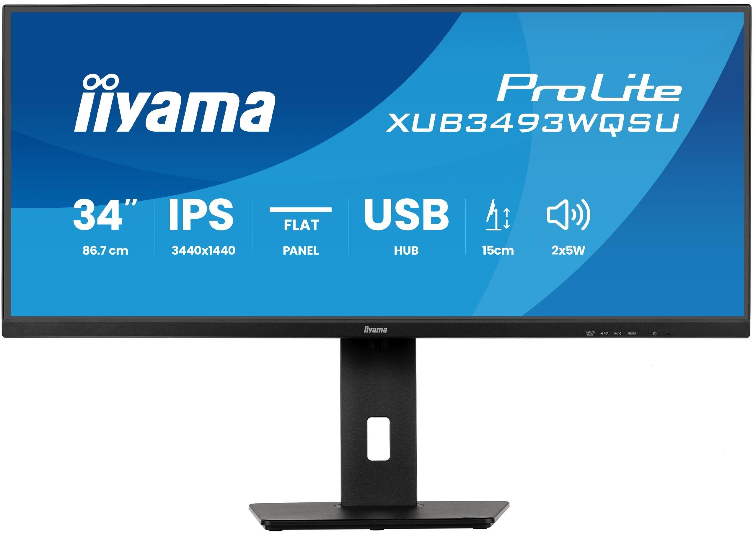 34" Iiyama Prolite Xub3493wqsu-b6 - 3440x1440 - 120hz - Ips - Bildschirm
