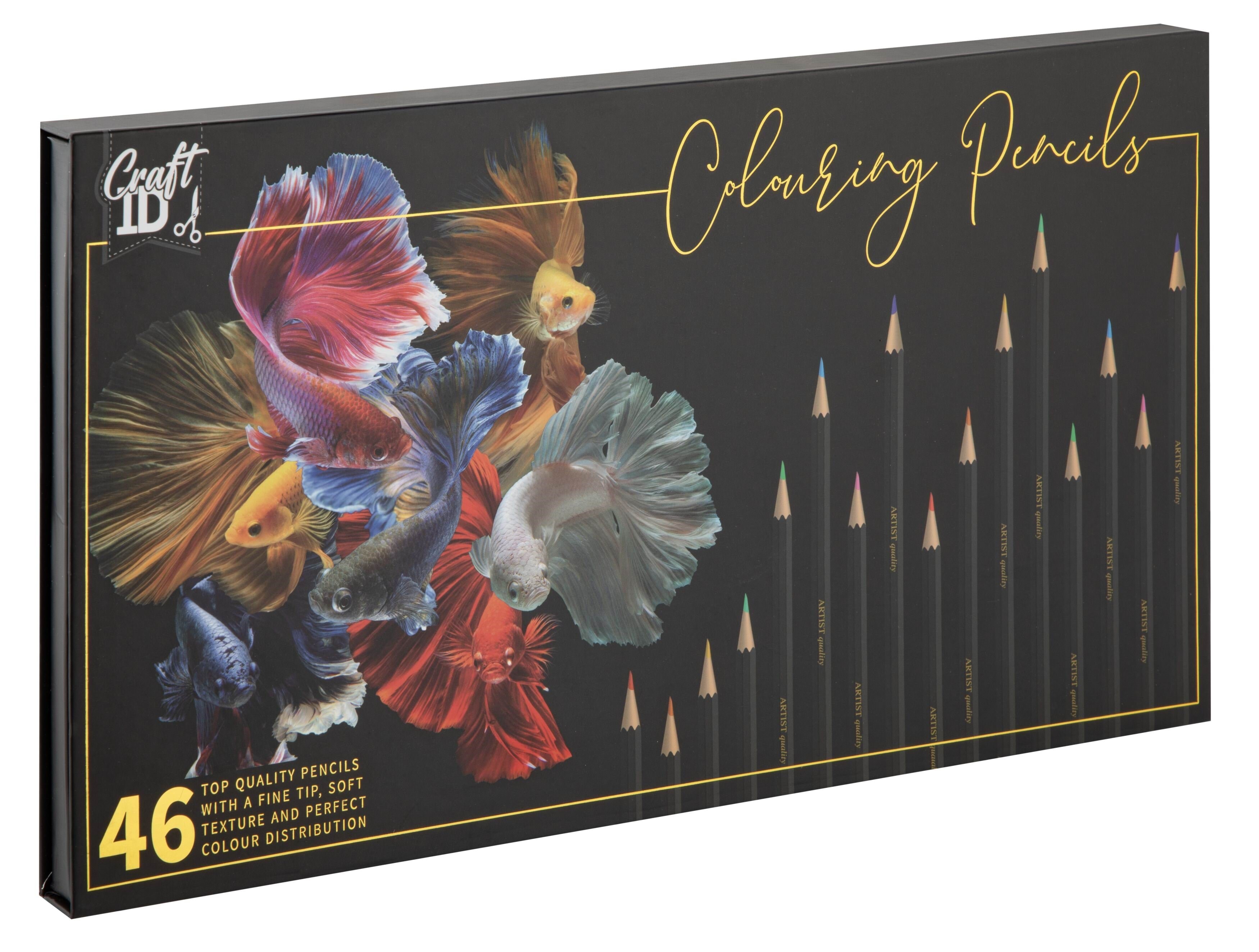 Craft Sensations Colouring Pencil Set 46 Pcs in Box With Magnet - Kunst Handwerk Ausstattung Cr0500/nt