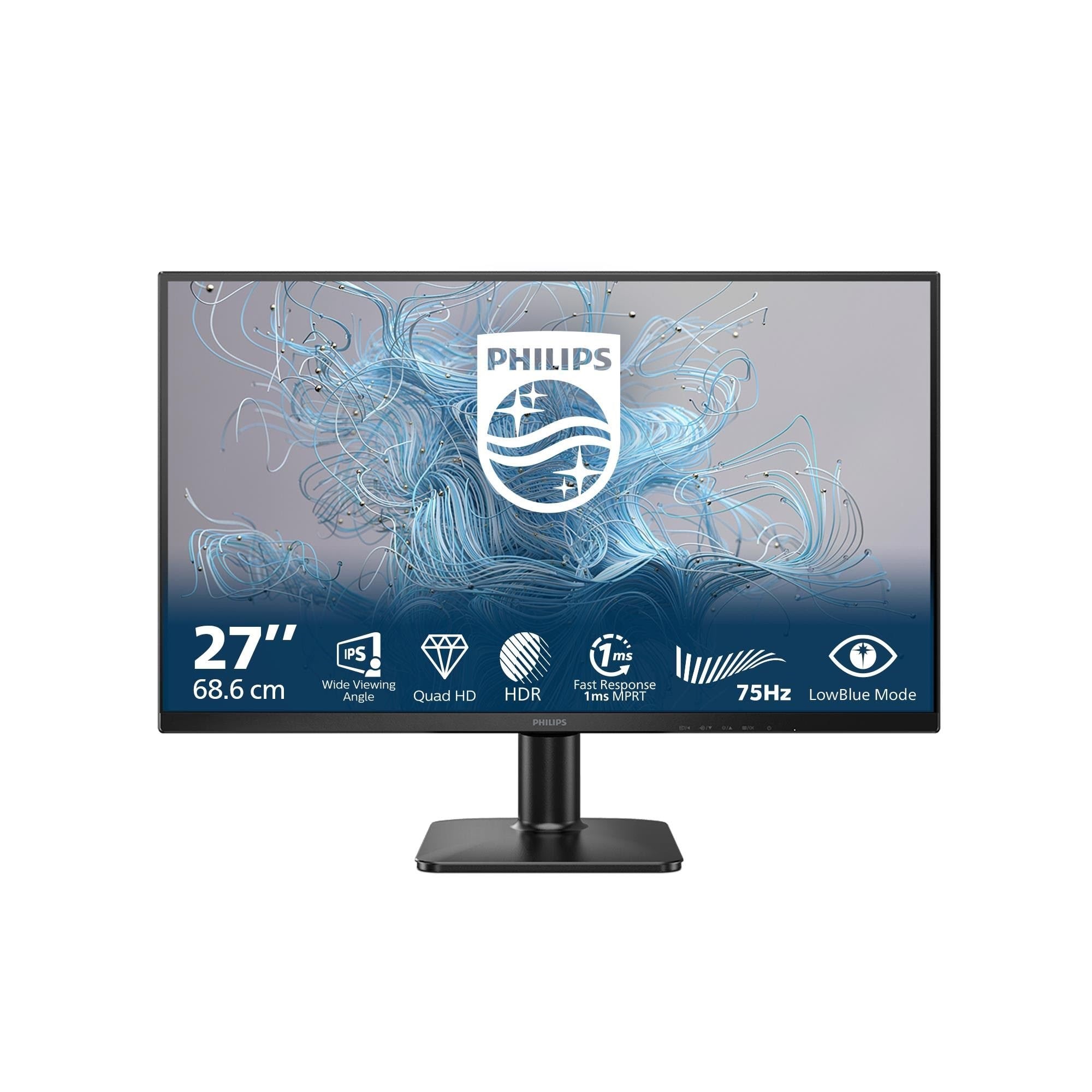 27" Philips 27e2n1500l - 2560x1440 (Qhd) - 75hz - Ips - Bildschirm Black 27e2n1500l/00