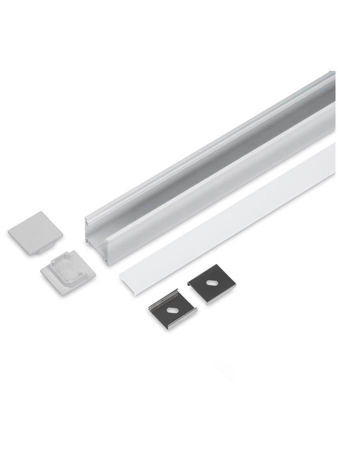 Light Solutions Aluminiumsprofil - Model L - 20mm Led Strip - Alu - Smart Home 5714255011142