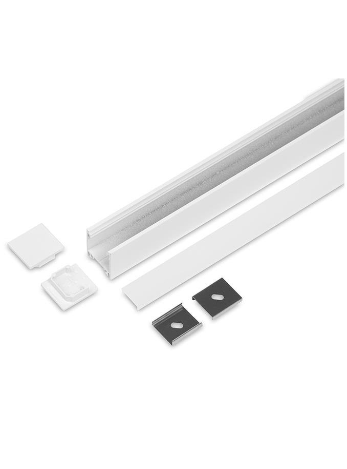 Light Solutions Aluminiumsprofil - Model L - 20mm Led Strip - Hvid - Smart Home