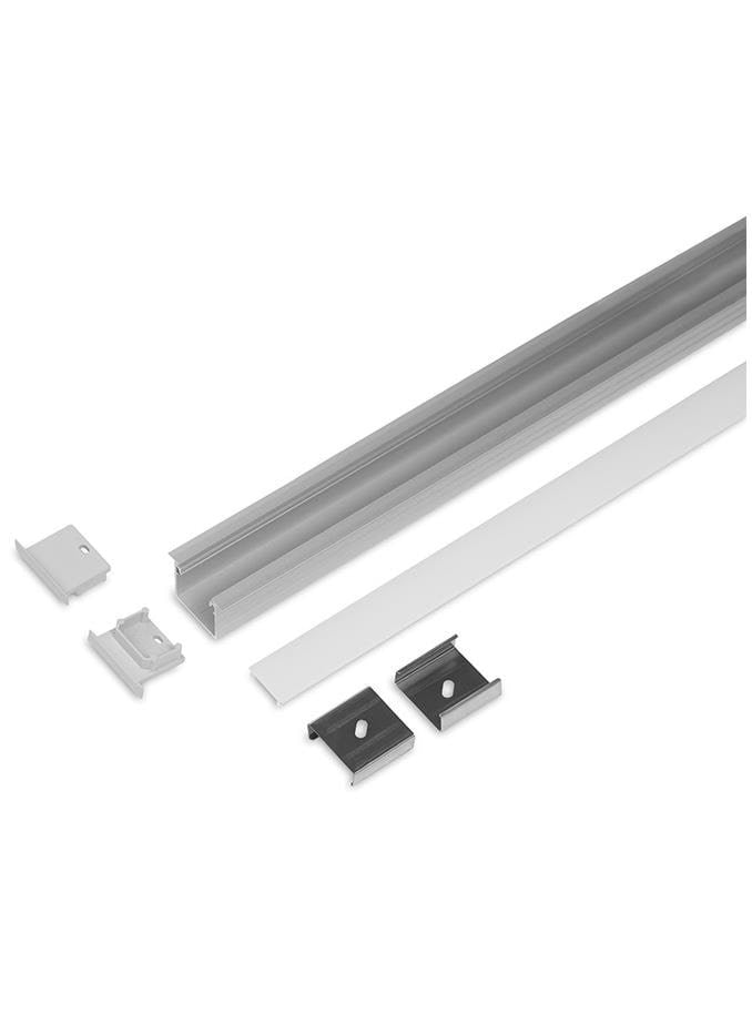 Light Solutions Aluminiumsprofil - Model L (Indbyg) - 20mm Led Strip - Alu - Smart Home