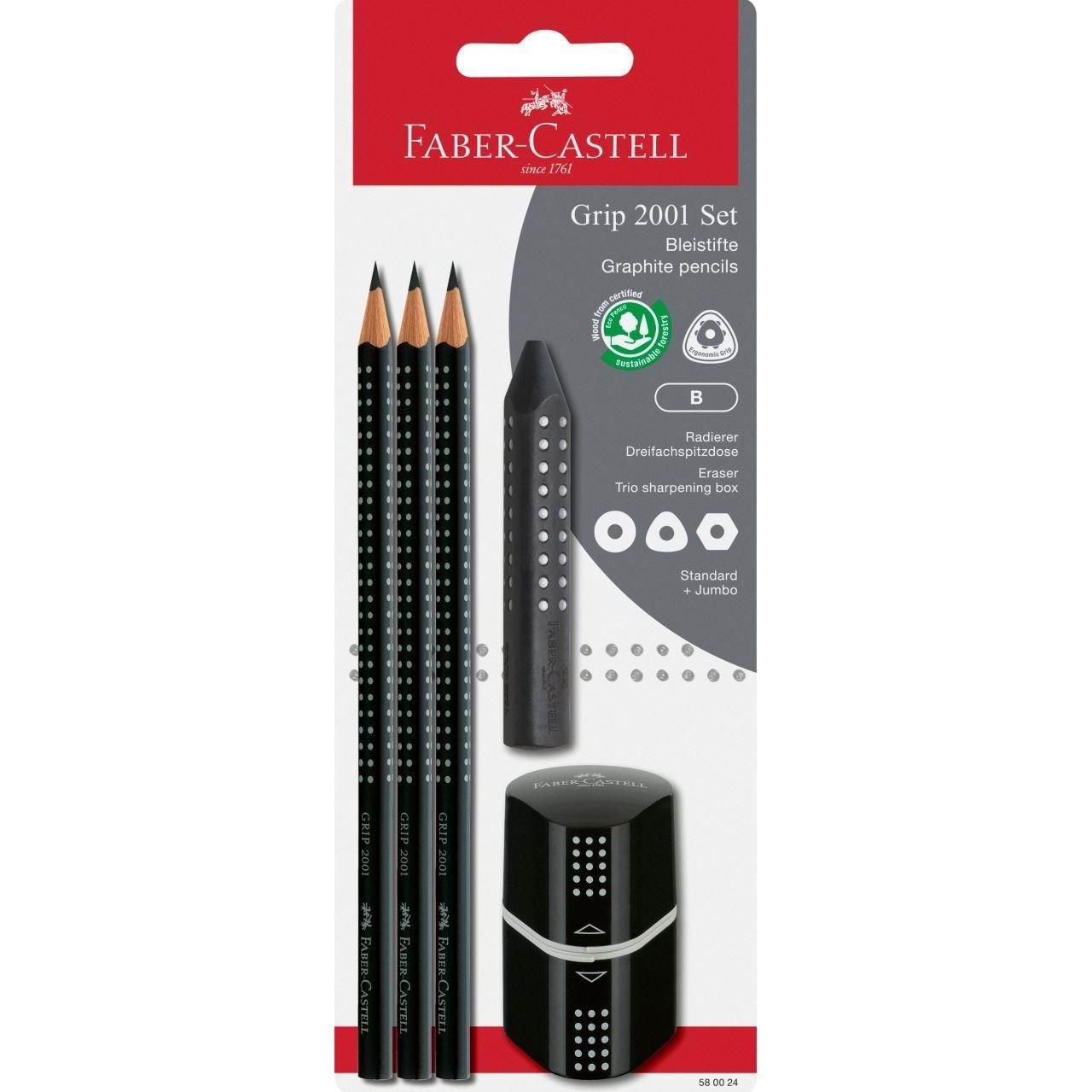 Faber-castell Graphite Penci Set 3 Pcs B - Utensilien Zum Schreiben Und Zeichnen 580024