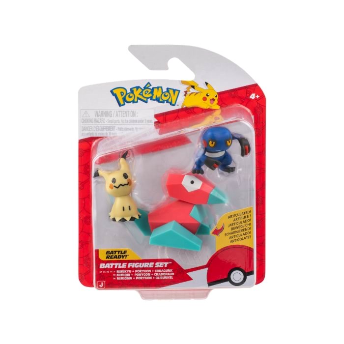 Pokemon Battle Figure 3 PK Mimikyu/porygon/croagun