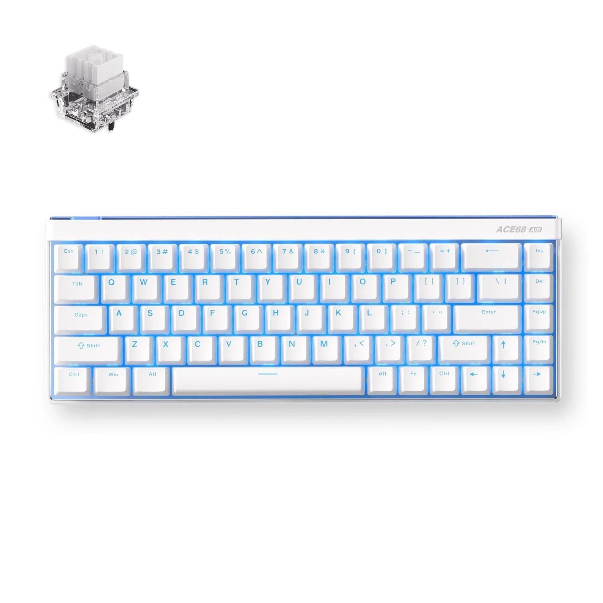 Mchose Ace 68 Air Mount Tai Magnetic Hall Effect - Gaming Tastatur (Tkl) - 65% - Englisch (US) - Weiss - Tastaturen