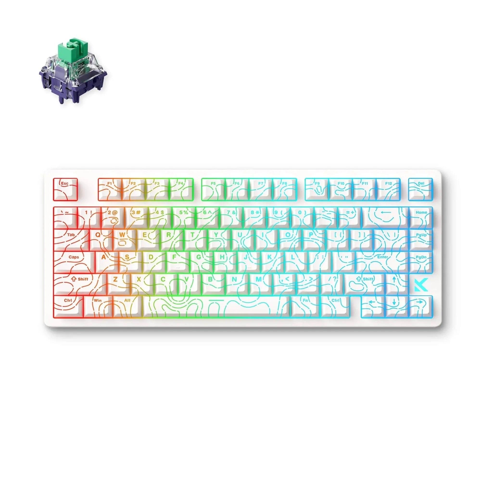 Mchose Jet 75 Kailh Magnetic God Hall Effect - Gaming Tastatur (Tkl) - 75% - Englisch (US) - Weiss - Tastaturen Hw-jet75-9