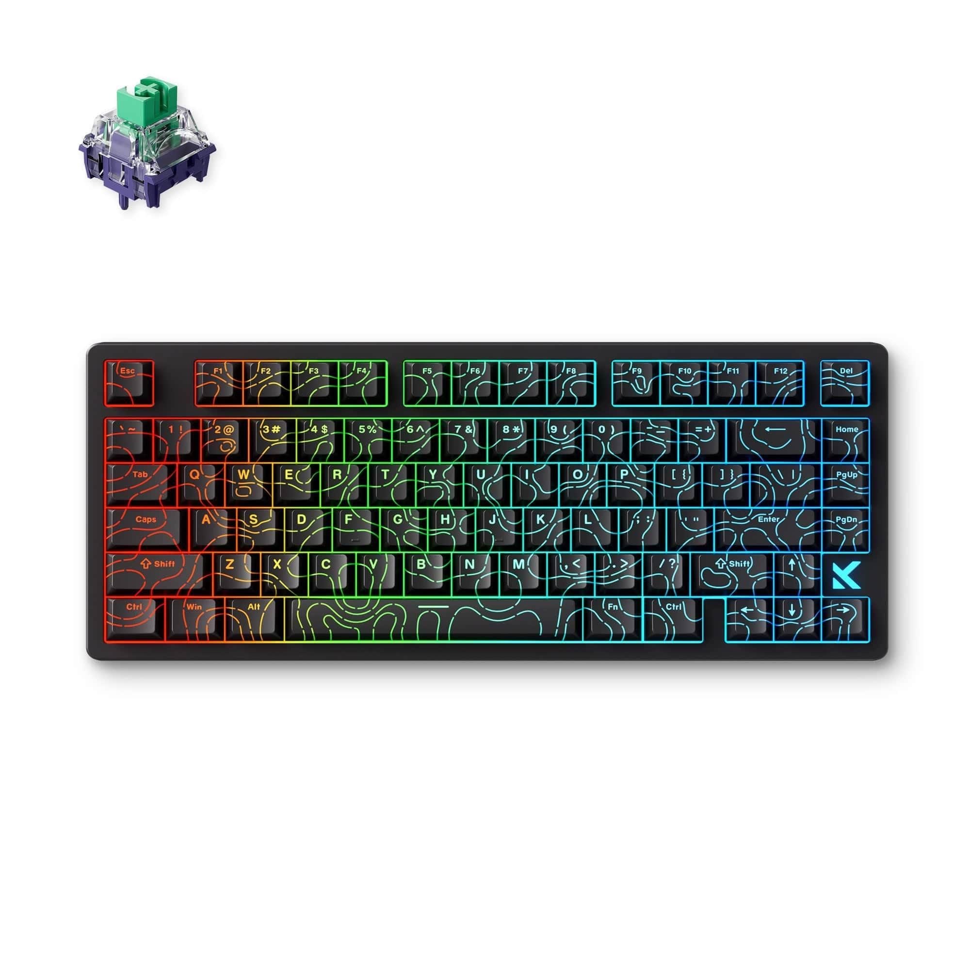 Mchose Jet 75 Kailh Magnetic God Hall Effect - Gaming Tastatur (Tkl) - 75% - Englisch (US) - Schwarz - Tastaturen
