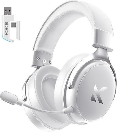 Kopfhörer - Mchose V9 Pro Wireless Gaming Headset - Icy White - Kopfhoerer/headsets