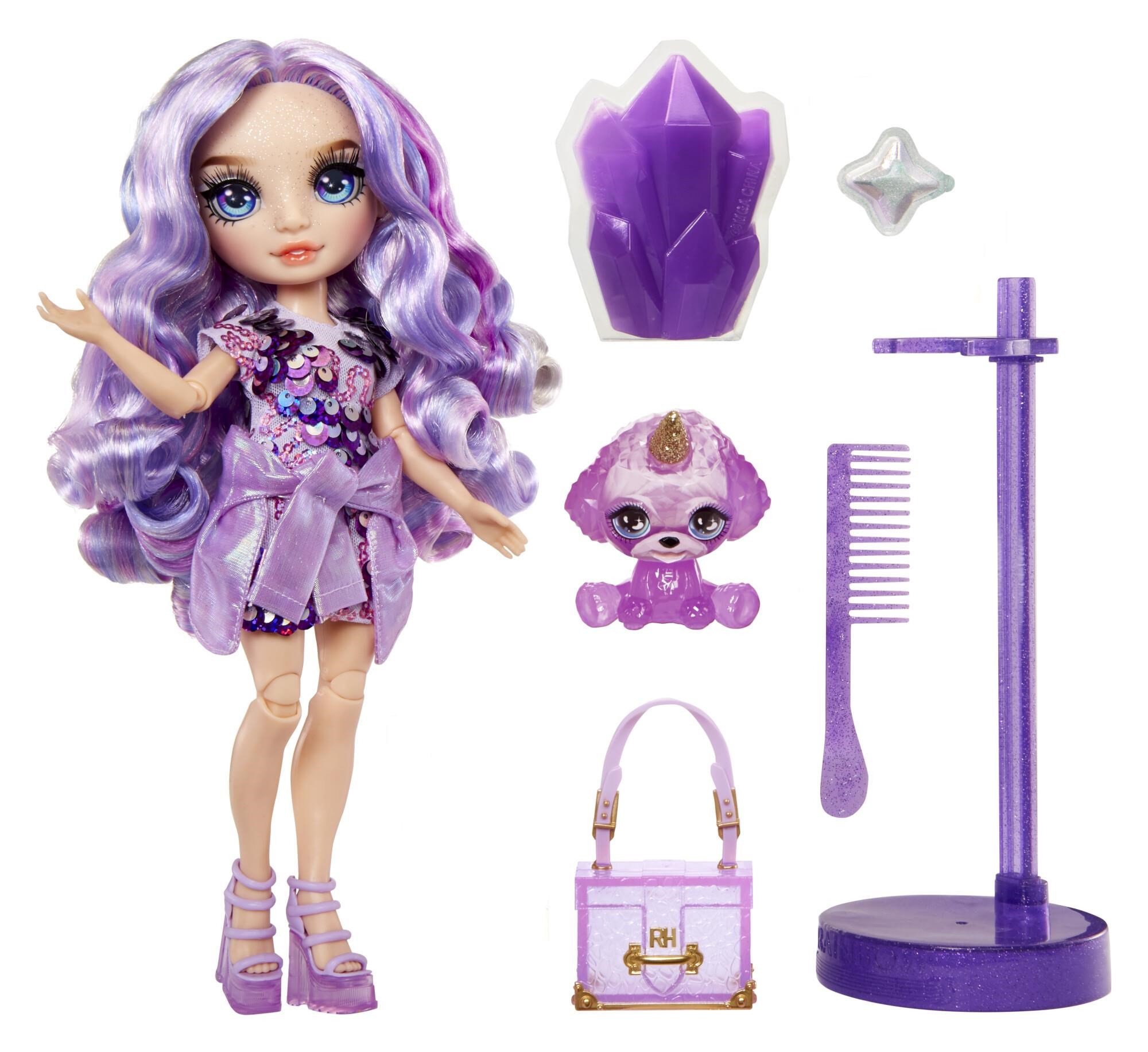 Rainbow High Rainbow Classic Fashion Doll- Violet (Purple) - Dolls Accessories