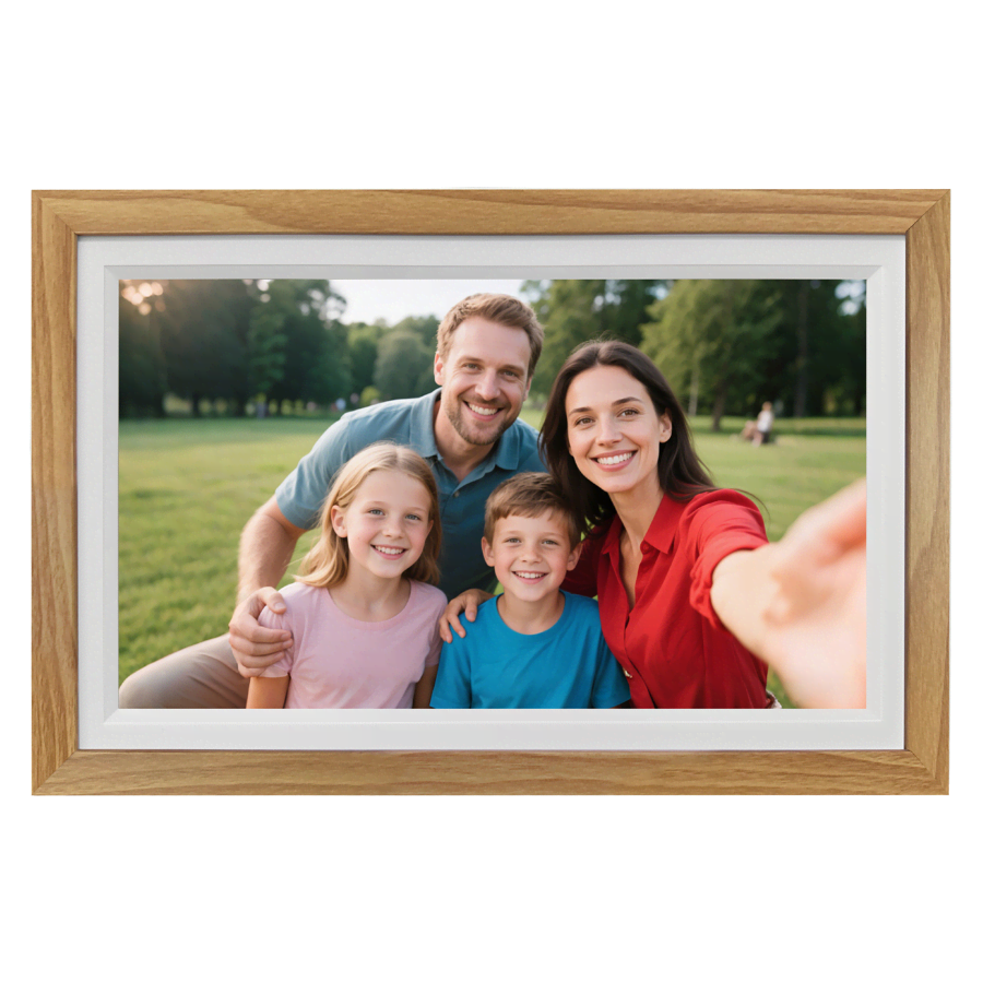 Lippa Frameo Digital Picture Frame 15.6" - Wood - Digitale Bilderrahmen Lpfr15w