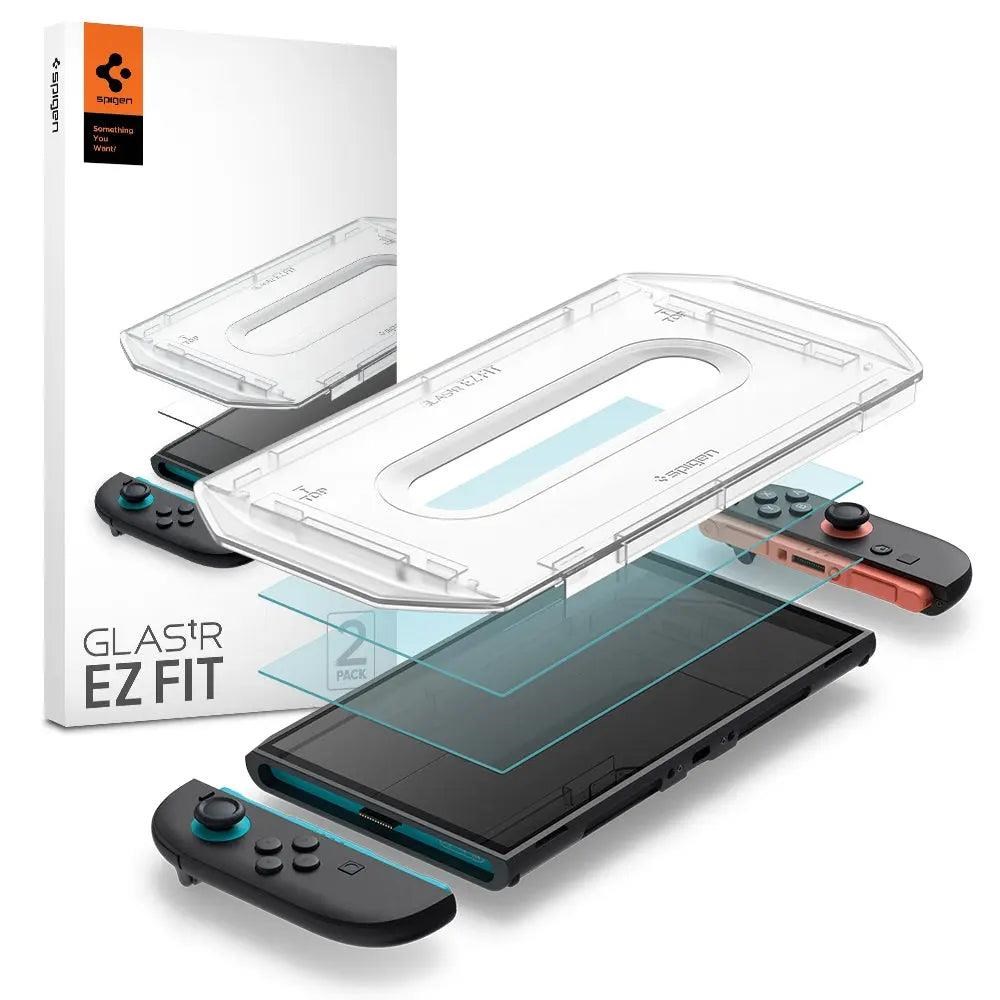 Spigen Glass tR EZ Fit 2 Pack - Nintendo Switch 2 - Miscellaneous Zubehör Für Spielkonsole - Nintendo Switch 2 - Gaming Zubehoer