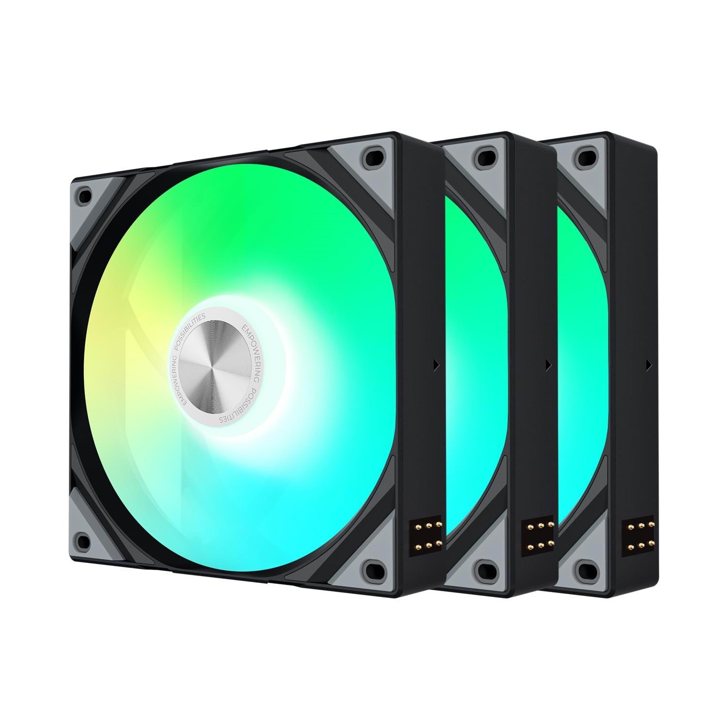 Tryx Rota SL Argb (3-pack) - Gehäuselüfter - 120mm - Schwarz Mit Rgb Led - Gehaeuseluefter