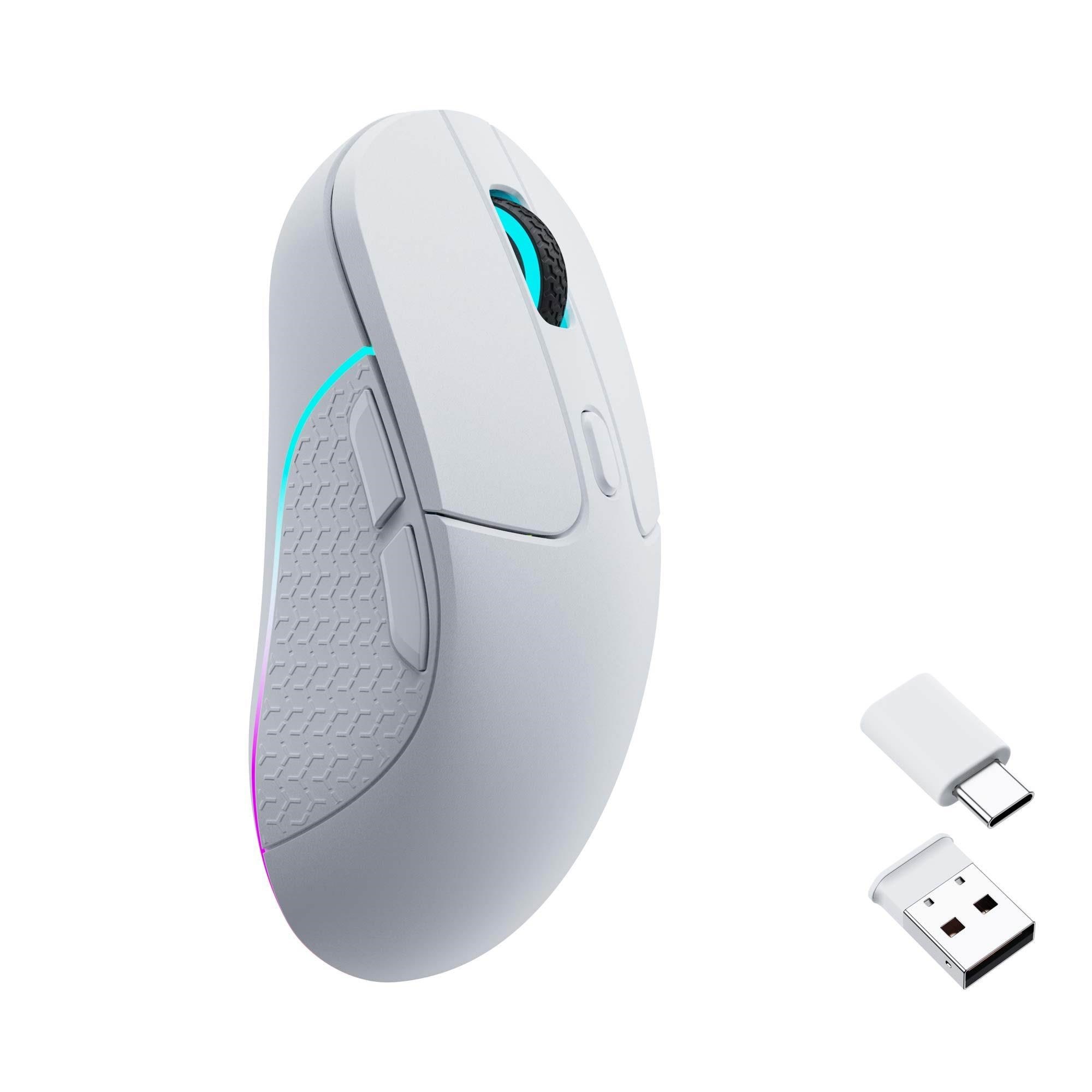 Keychron M3 Rgb Light 79g Wireless 1K - Gaming Maus (Weiß Mit Rgb Licht)