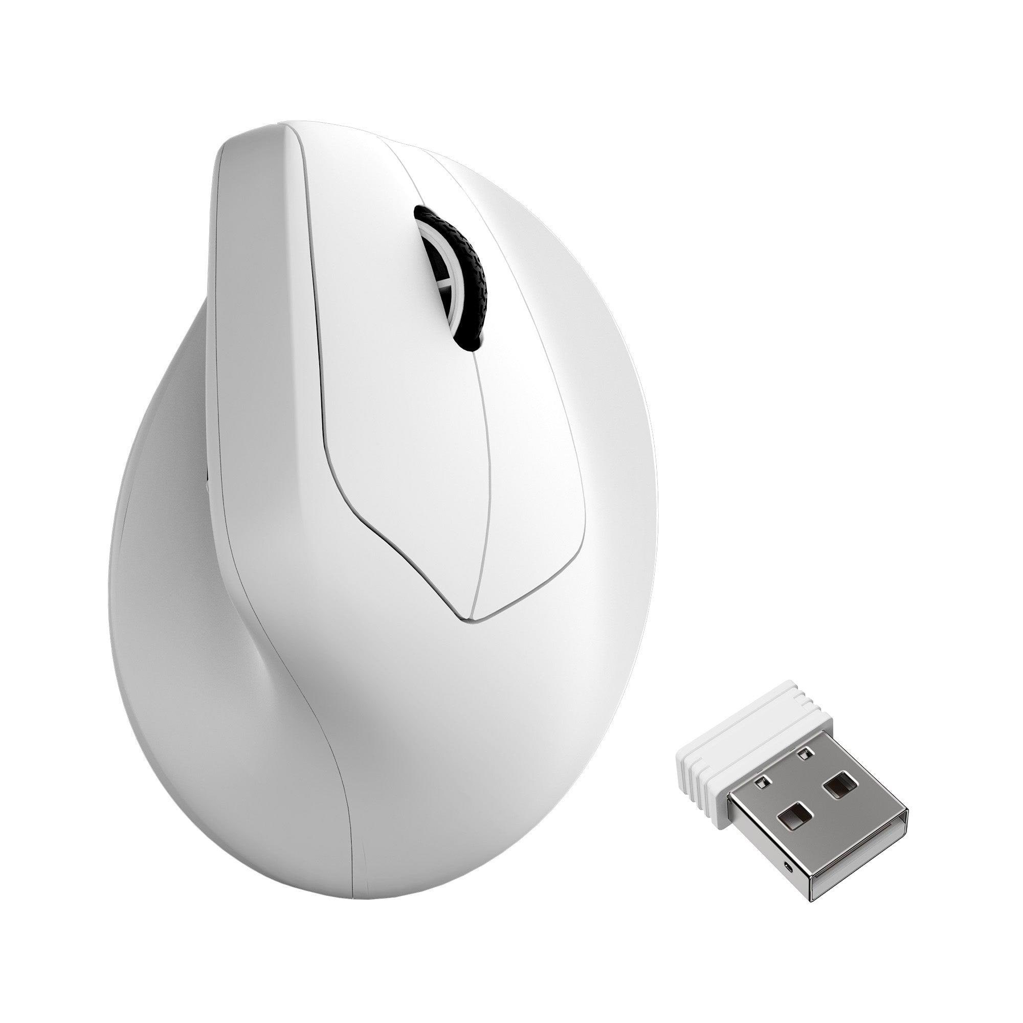 Keychron M5 Wireless Ergonomic (8K) - Ergonomische Maus (Weiß)