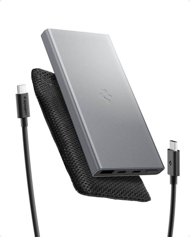 Spigen Essential 10000mah 22.5W Portable Charger - Gray Ea2210 - 10000 Mah - Powerbank Akku