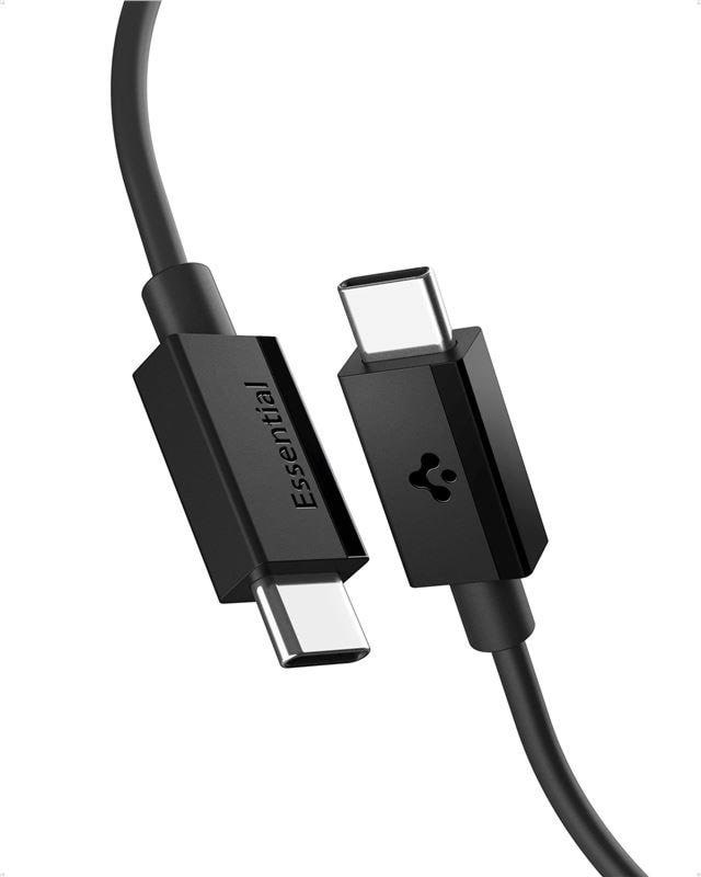 Spigen Essential Usb C to Usb C 60w Cable - Black Eb6010cc - Usb Kabel