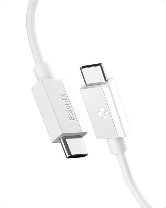 Spigen Essential Usb C to Usb C 60w Cable - White Eb6020cc - Usb Kabel