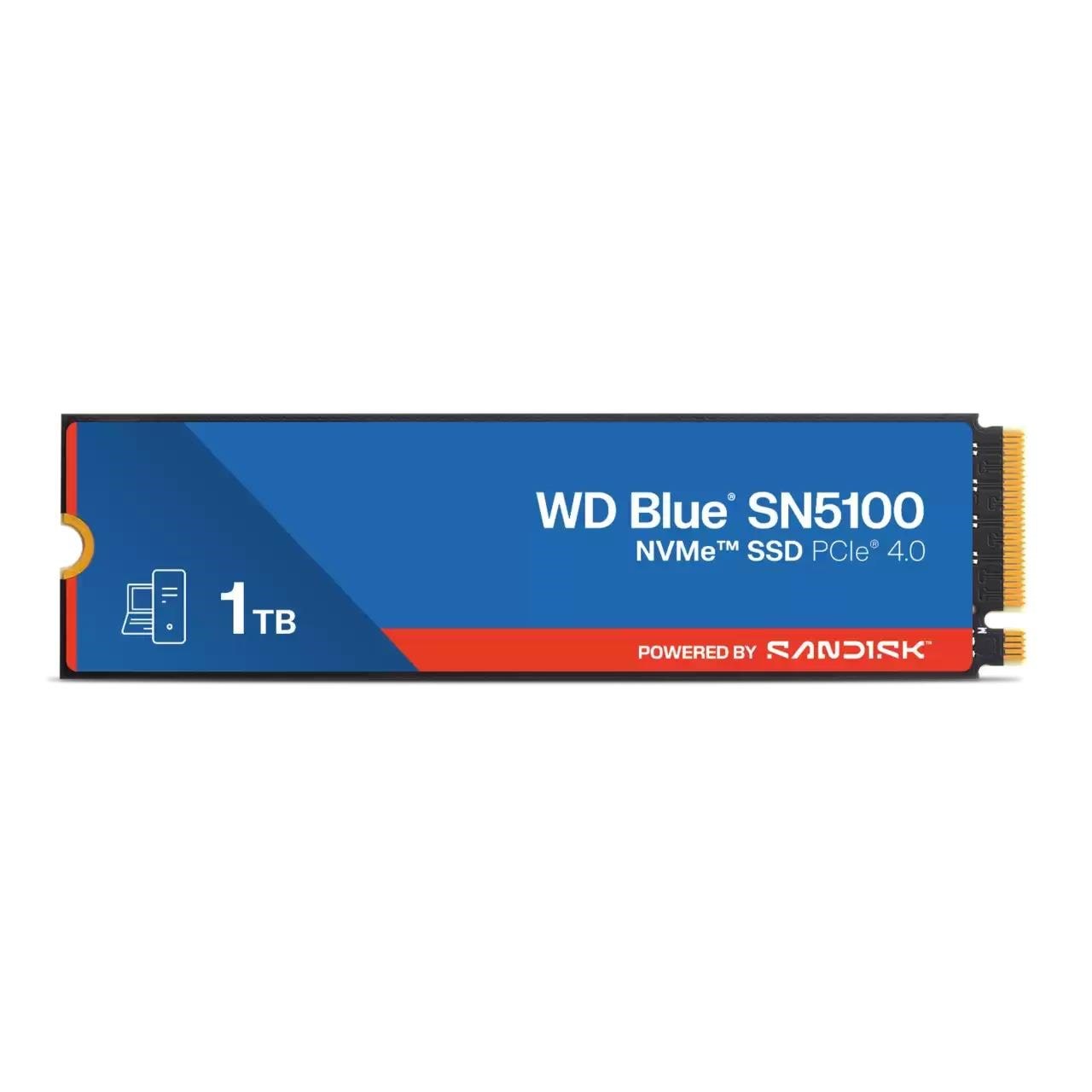 Sandisk WD Blue Sn5100 Ssd - 1tb - Pcie 4.0 - M.2 2280 Blau Wds100t5b0e-00cpe0